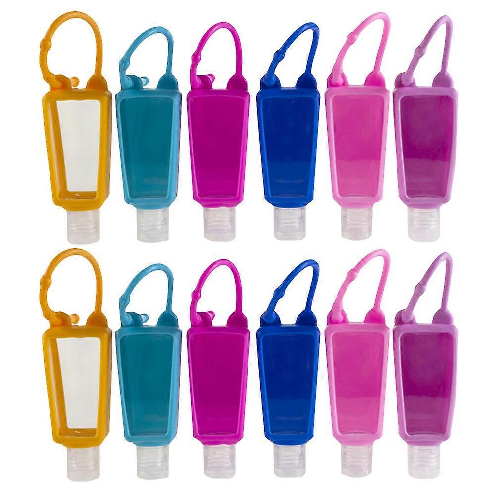 Small Travel Bottles Key Chain Holder Assorted Color 30ml Portable Liquid Storage 18Pcs