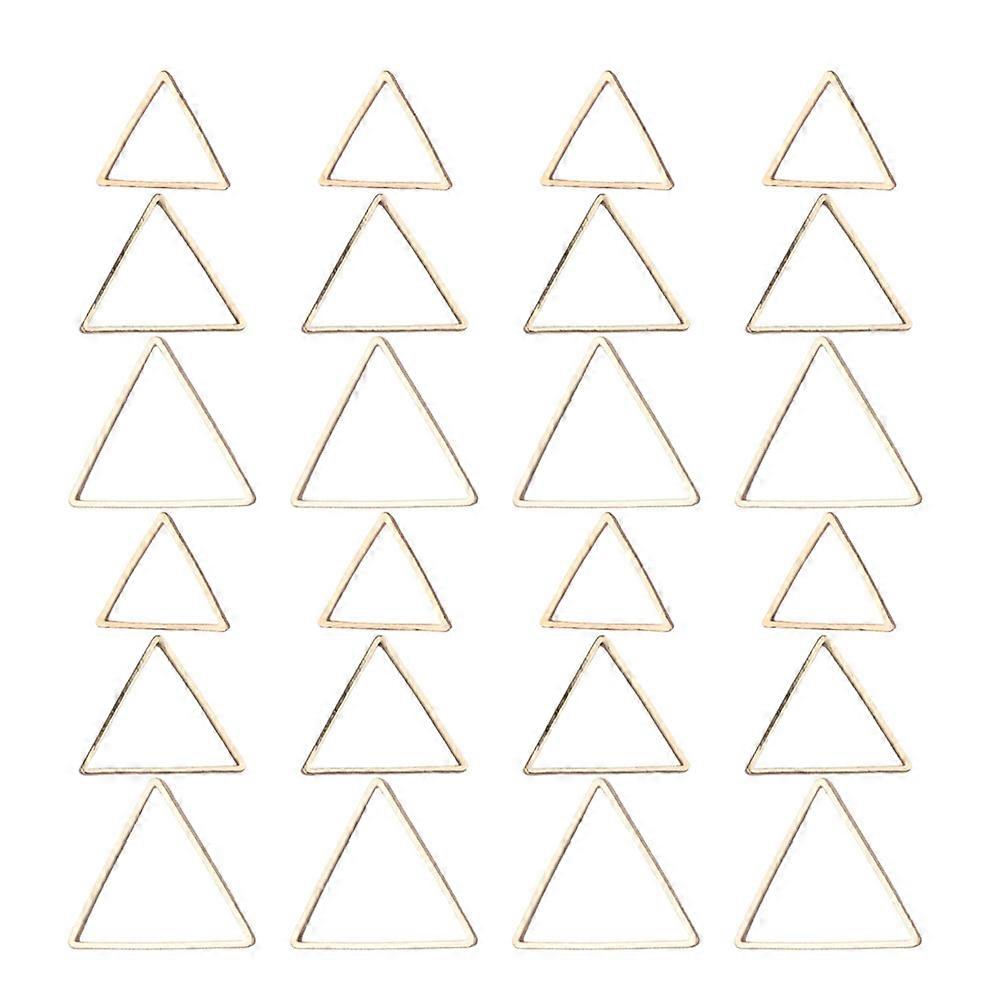 Triangle Alloy Pendants For Jewelry Making Golden Color Diy Earring Hooks Compatible 60Pcs
