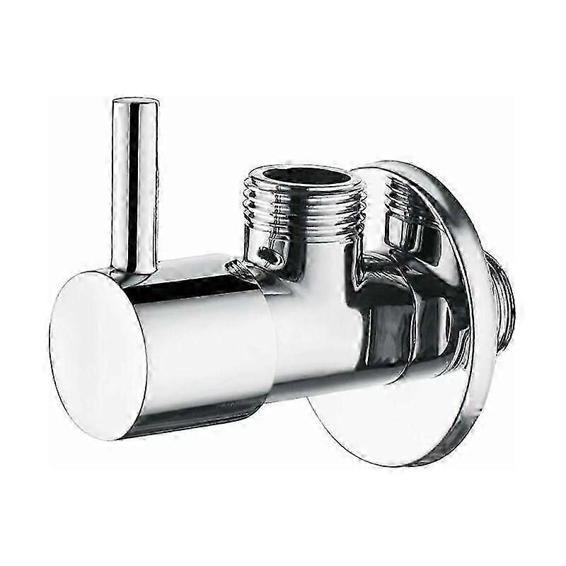 Regulating stop valve with handle, Angle valve (1/2") for kitchen and bathroom, Chrome