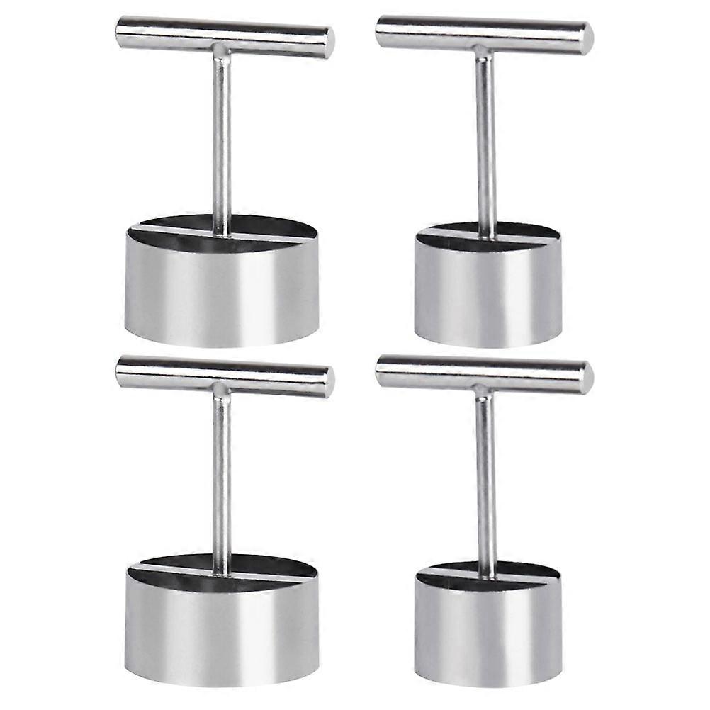 Fruit Core Removal Tool Metal Fruit Corers Ergonomic Handle Kitchen Use Silver 4Pcs