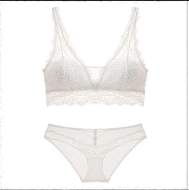 CINOON Lace Push-Up Bra and Panties Set