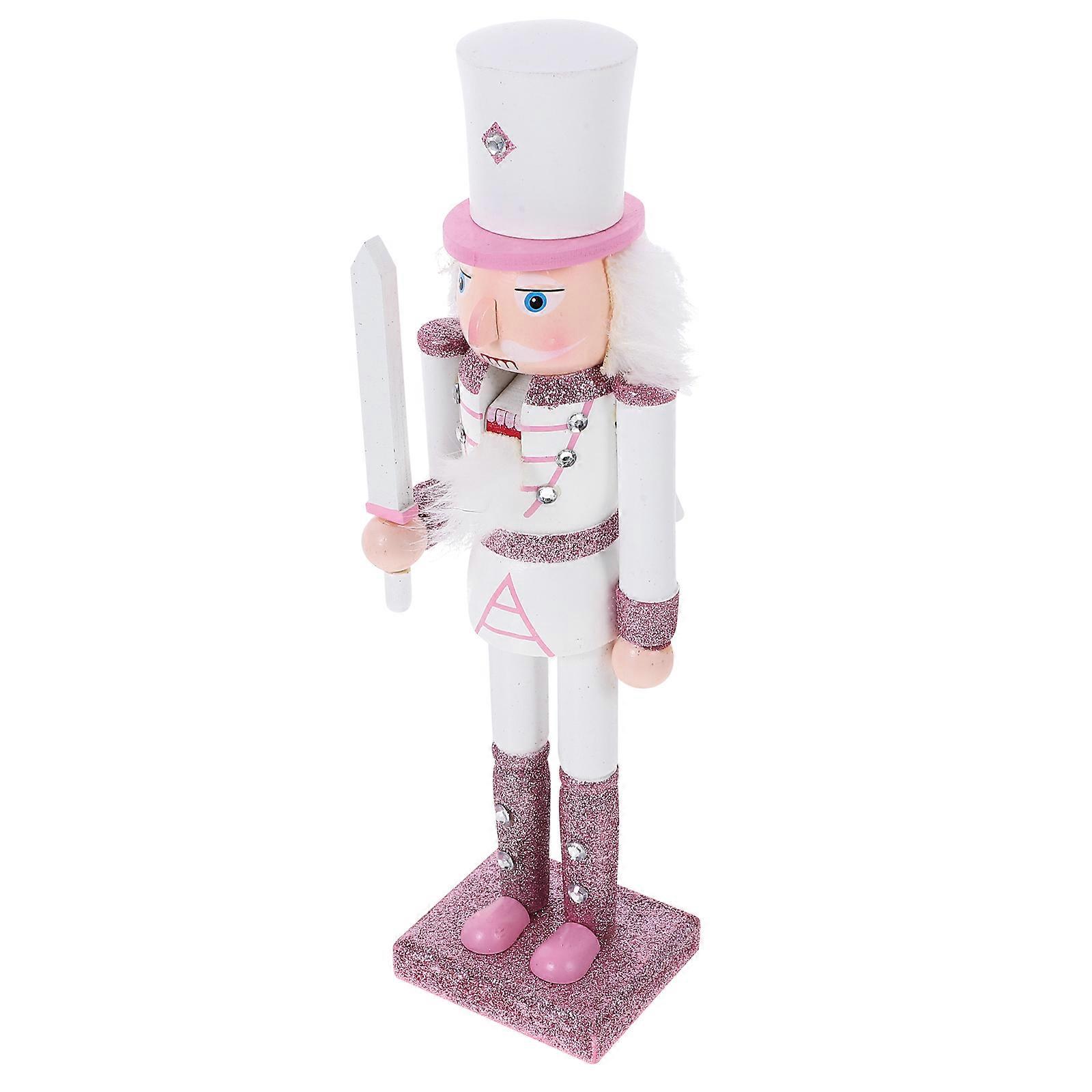 Nutcracker Decoration Nutcracker Soldier Model Children Friends Family Colleagues 30CM Wood Material Creative Design 1Piece
