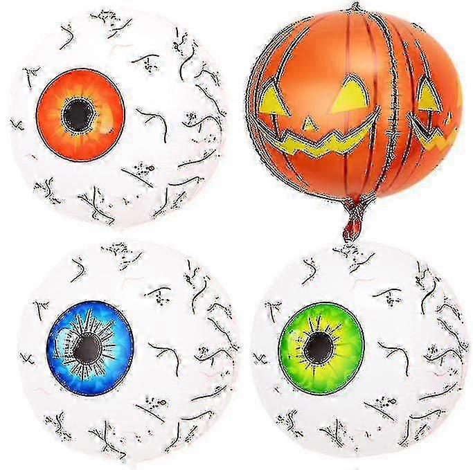 20 Pieces Halloween Eyeball Balloons in Red, Green and Blue
