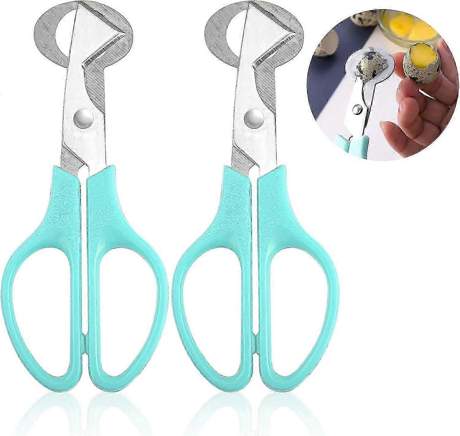 Pack of 2 Quail Egg Scissors, Stainless Steel Quail Egg Scissors, Quail Egg Scissors, Egg Separator Egg Opener for Home, Kitchen, Restaurant