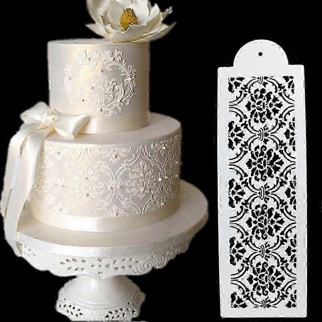 DIY Hollow Lace Flower Cake Fondant Mould Stencils Template Decorating Tool