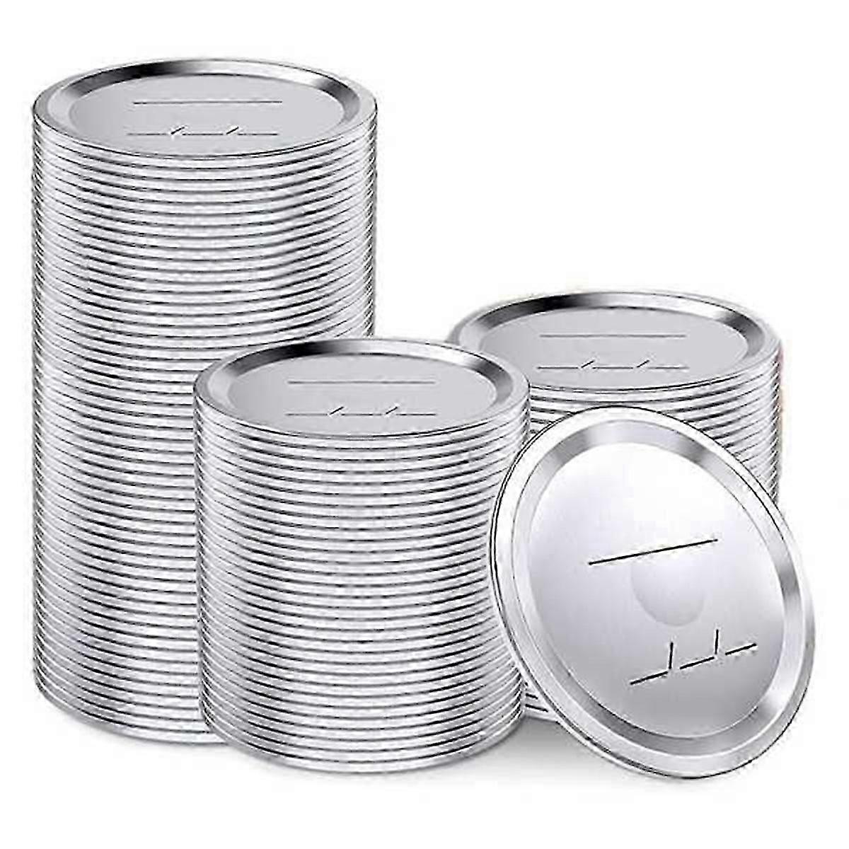100 Pcs Wide Mouth Canning Lids for Ball, Kerr Jars,86mm Leakproof Mason Jar Lids,Split Type Jar Li
