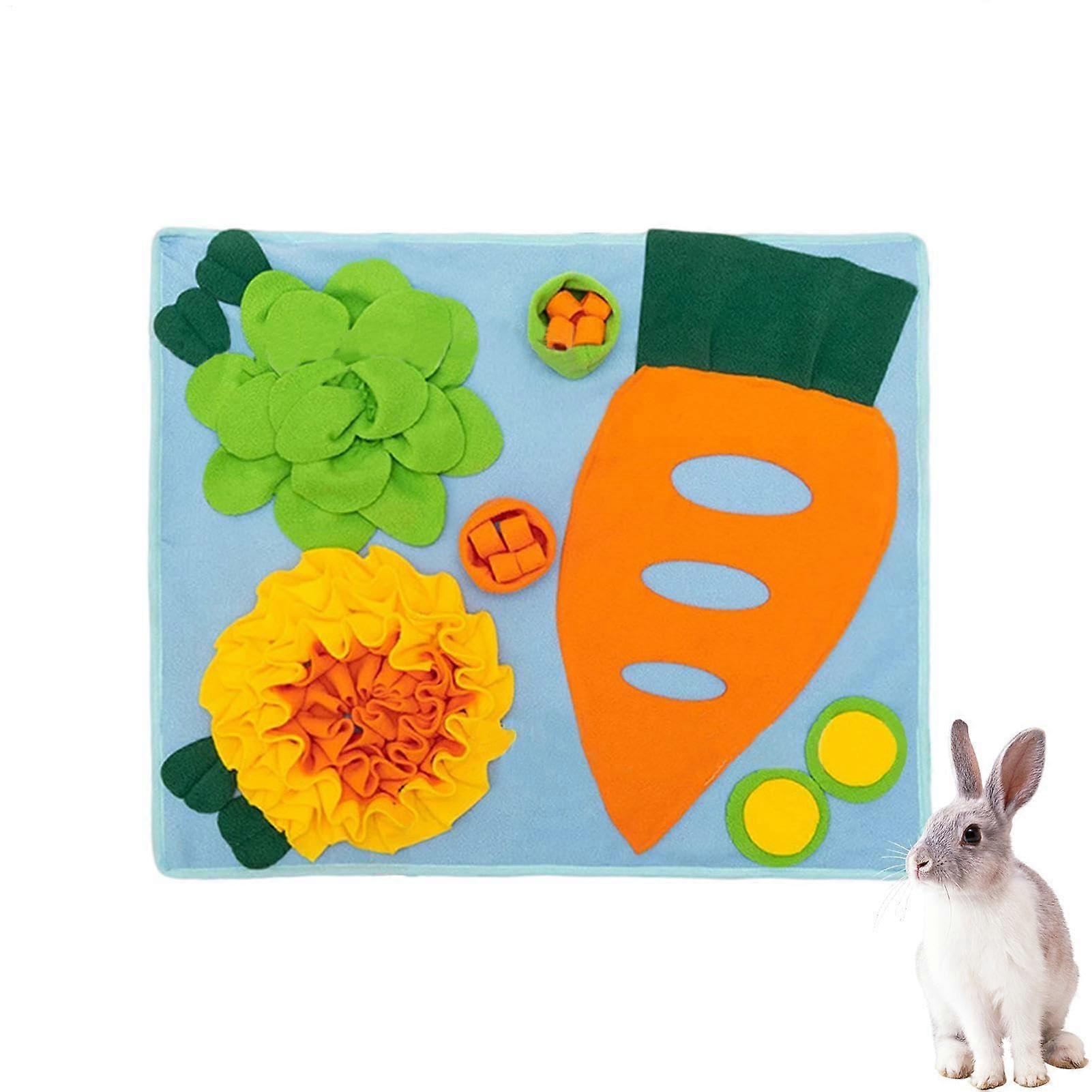 Sniff Mat for Guinea Pigs and Rabbits, Washable Fleece Feeding Mat, Hay Stimulation, Puzzle Toy for Pets