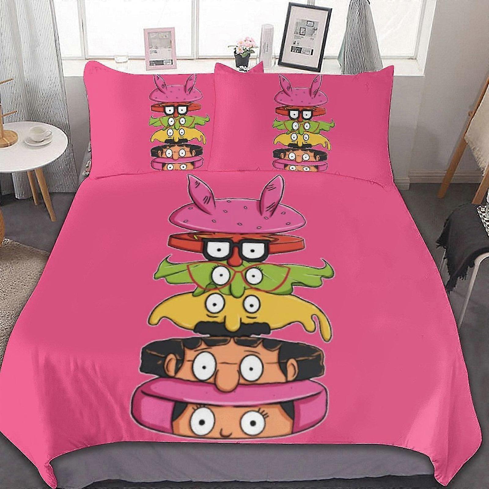 Conjunto de cama respirável de 3 peças com capa de edredom e 2 fronhas para todas as estações