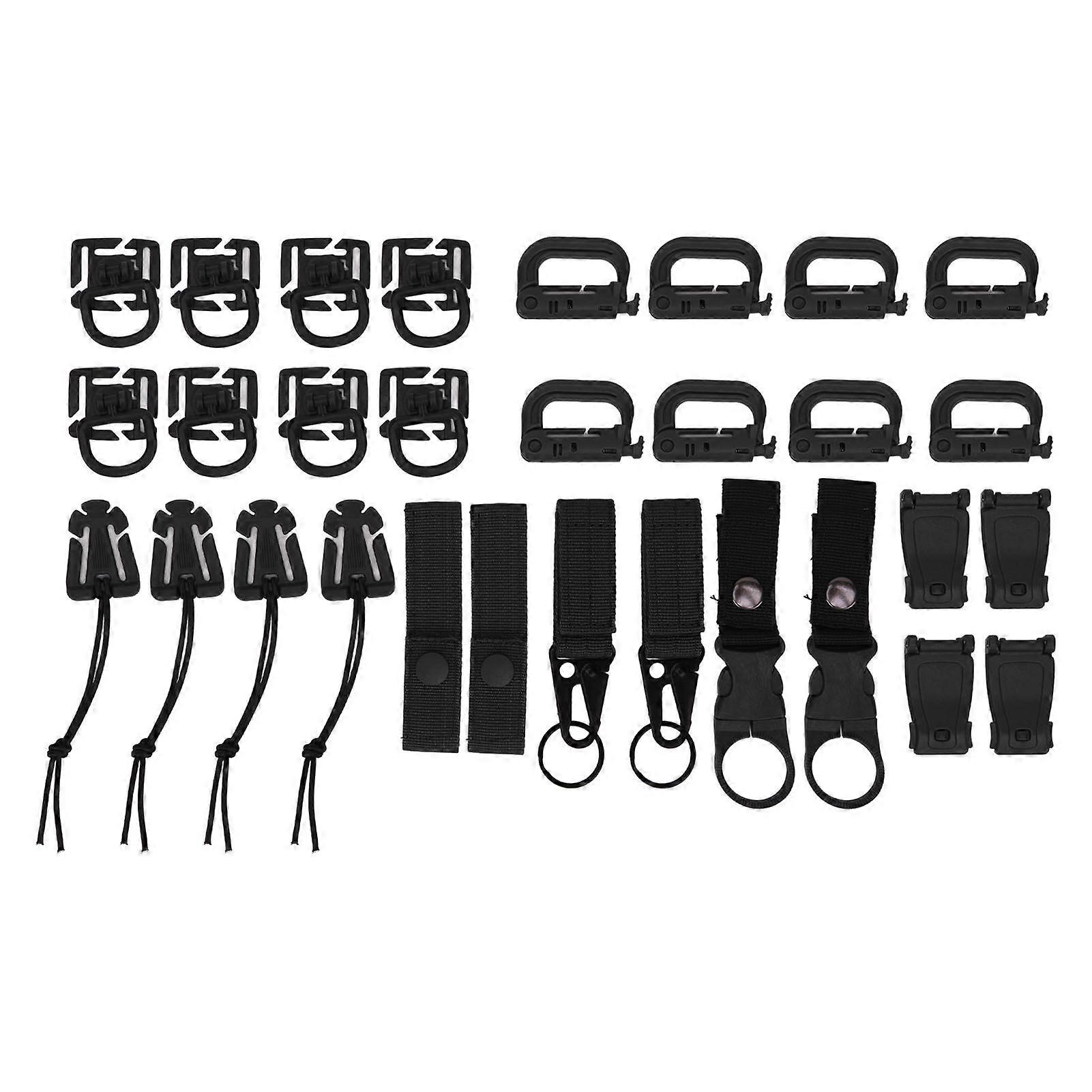 30 Pcs Molle Attachments D Buckle Backpack Buckle Nylon