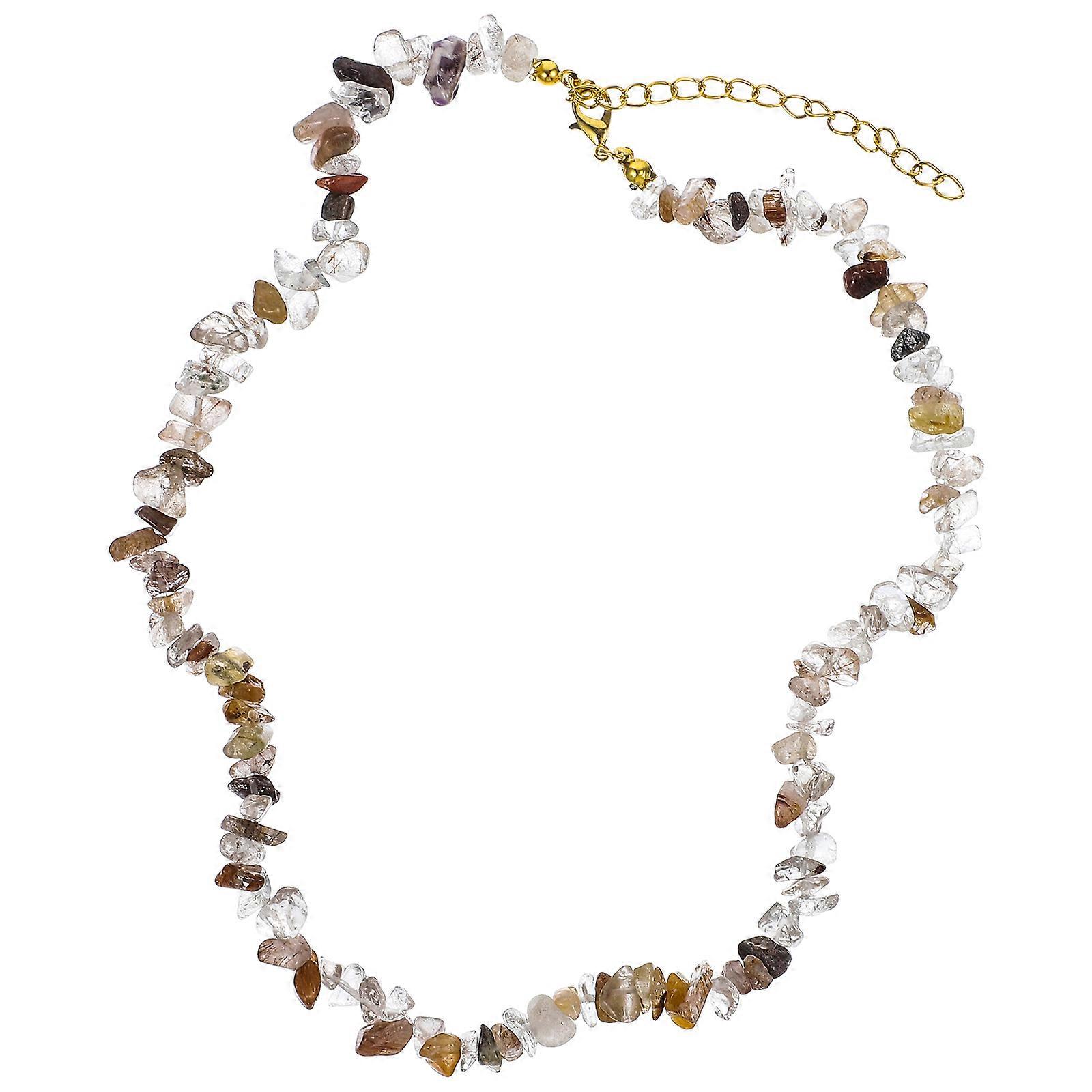Chain For Diy Jewelry Irregular Shape Necklace Making Kit Assorted Color 45X0.8cm Quartz 1Pack
