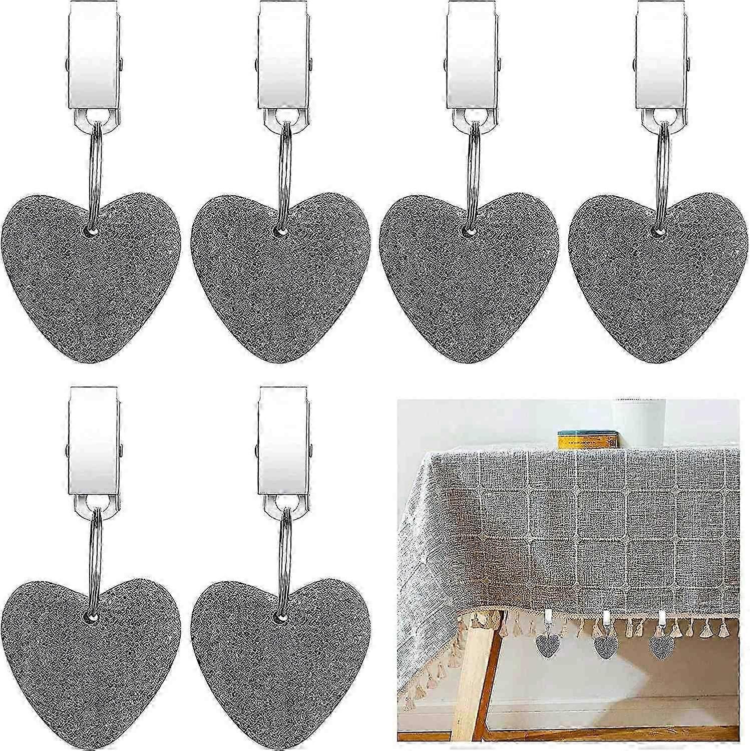 Tablecloth Weights Clothes Hangers, Heart Shaped Stone Tablecloth Weights Marble Table Cloth Clips F