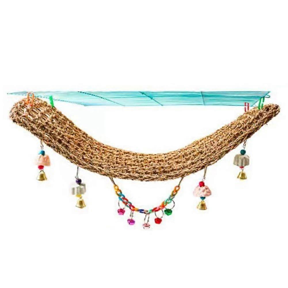 Climbing net for birds, hammock for parrot cage, climbing ropes and climbing toys, 73.7 x 17.8 cm