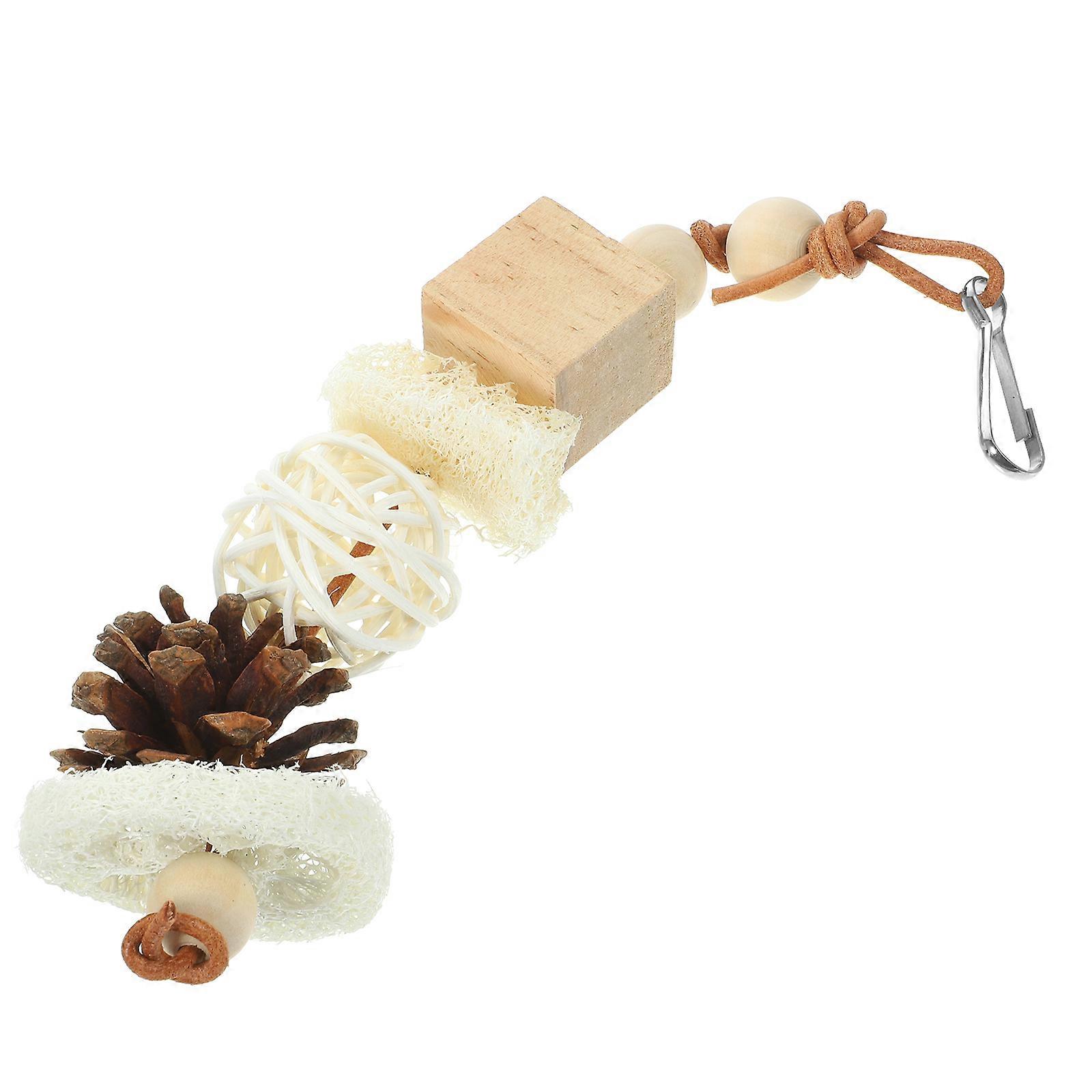 Natural Durable Bird Chewing Toy for Parrots – Safe Hanging Foraging Plaything for Budgies, Lovebirds, Conures & Cockatiels – Climbing and Nibbling