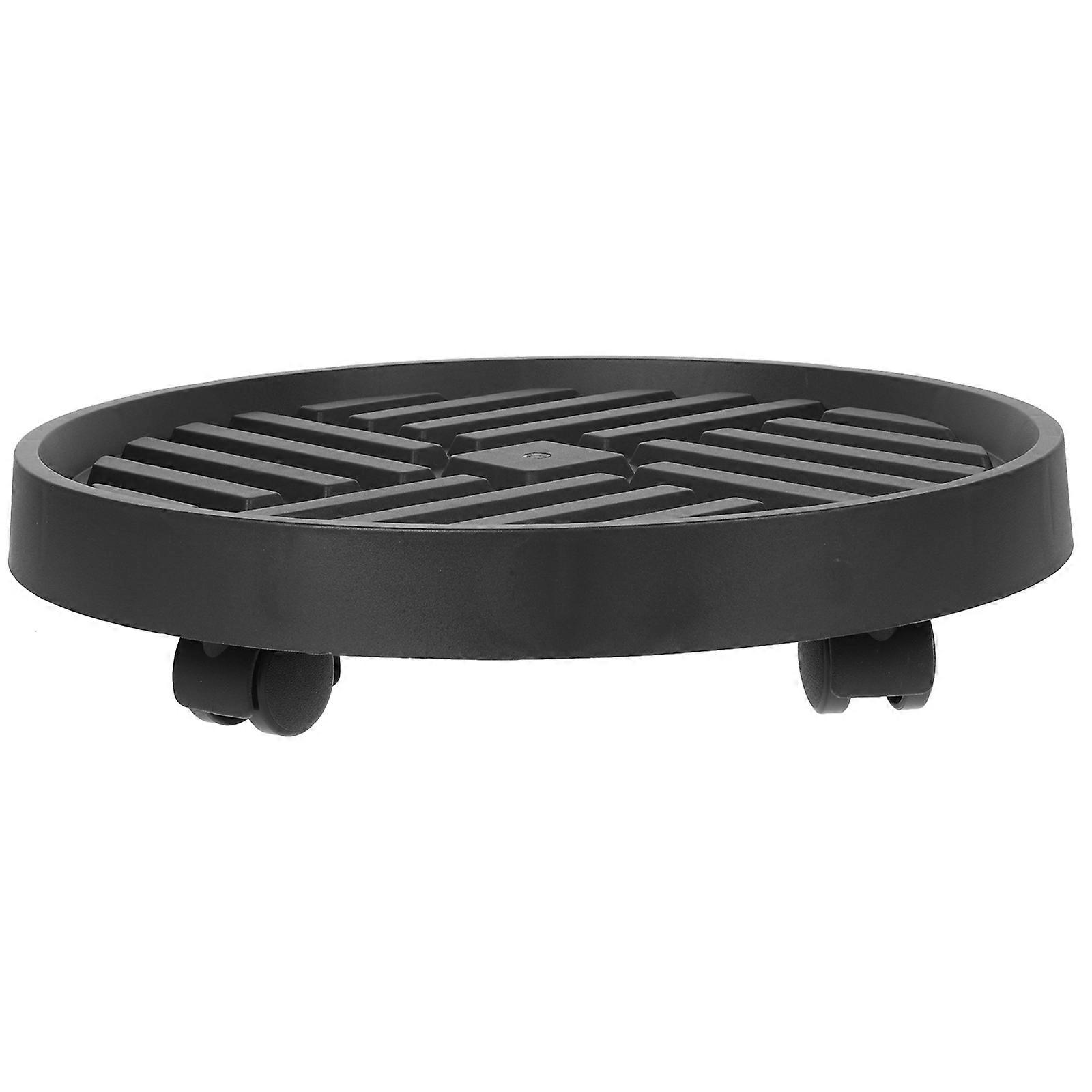Heavy Duty Rolling Plant Pot Tray with Thickened Base, Movable Saucer for Large Flowerpots and Vases, Plant Stand Trolley with Swivel Wheels for