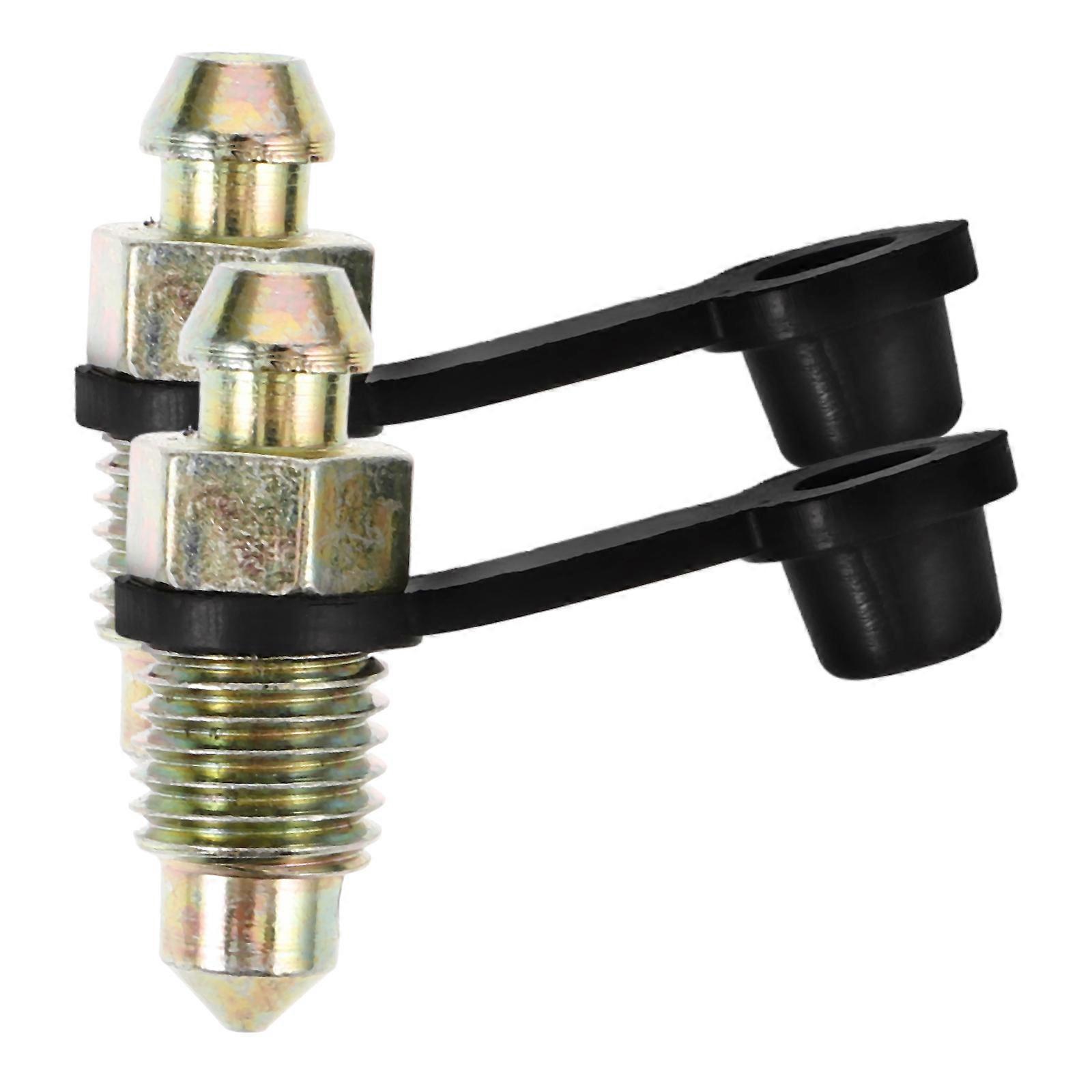 It looks like you're referring to components related to brake systems, specifically for cars or motorcycles — namely **brake bleeder screws**,