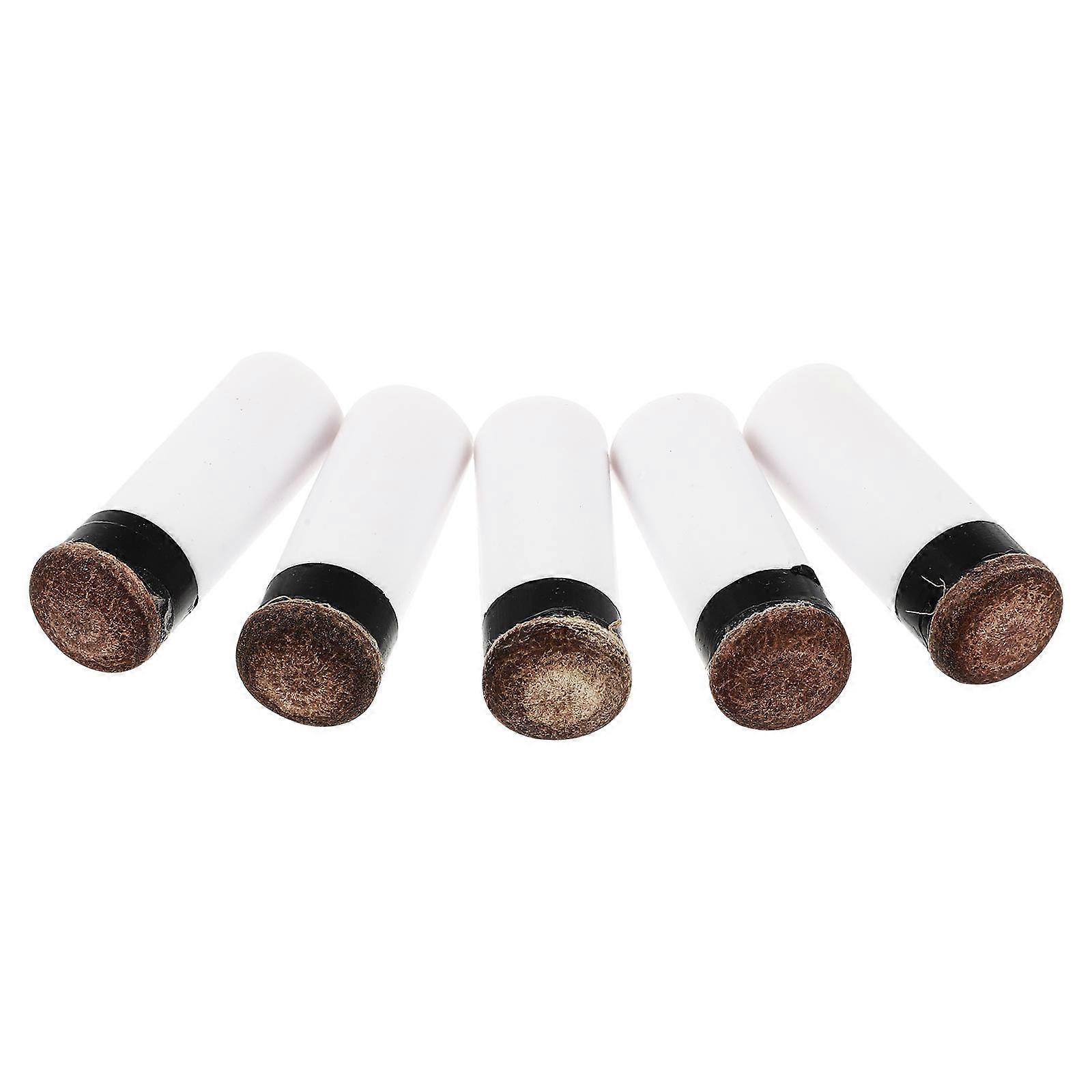 Cue Stick Tip Replacer For Hobbyists 1.3X3.5CM White Plastic Ball Control 5Pack
