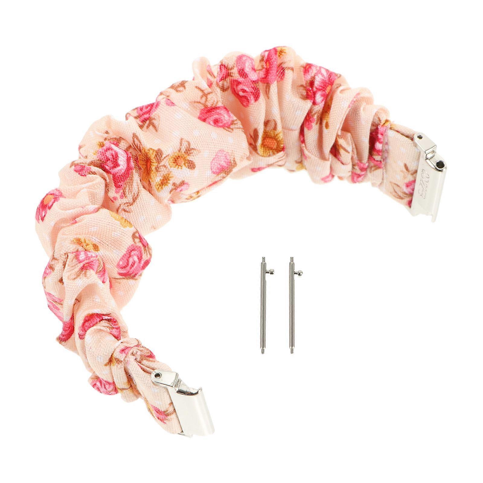 Printed Watch Replacement Band Leopard Print Scrunchie Style Compatible With Galaxy Watch Active Comfortable Easy Installation Stylish Design