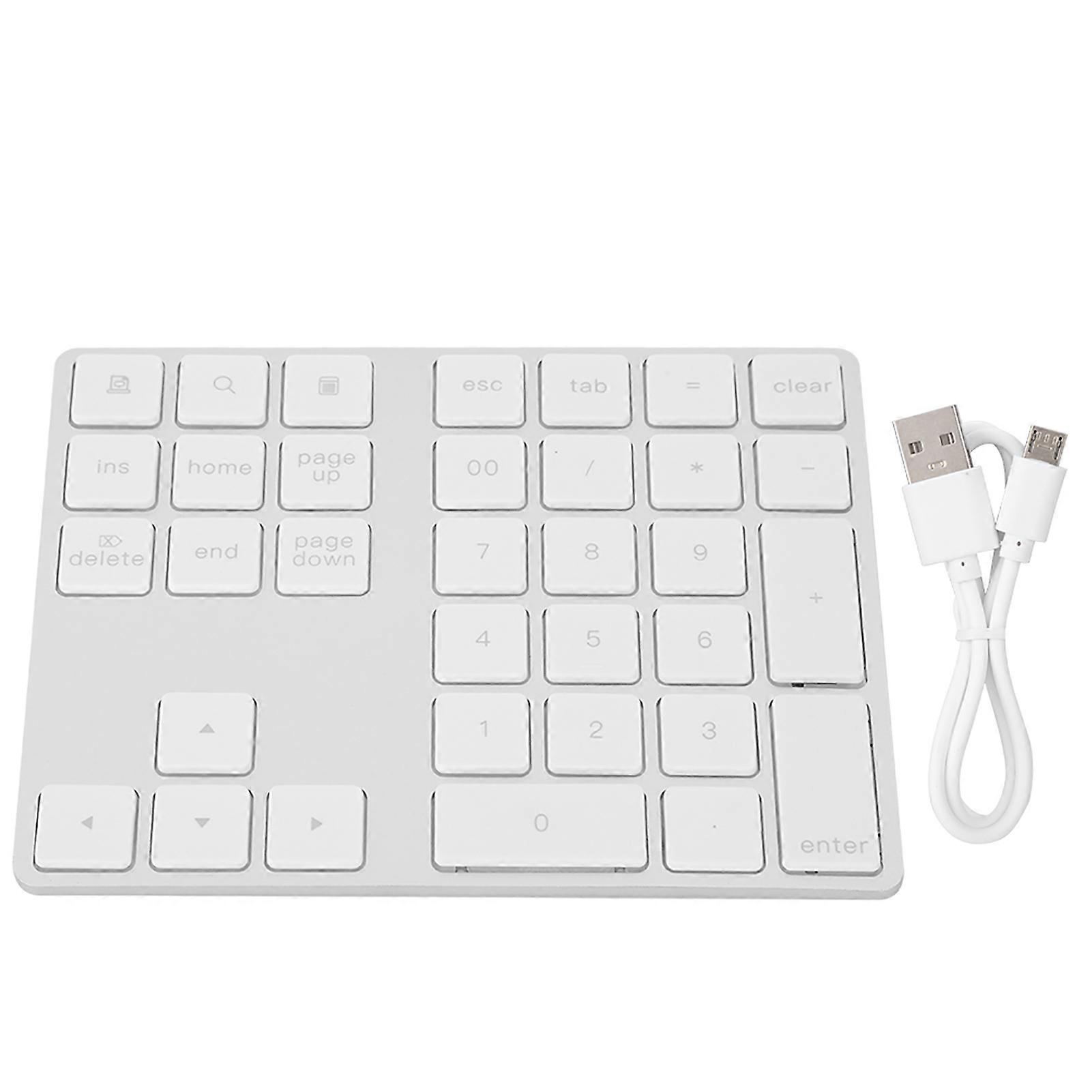 BT308 34 Keys Mini Rechargeable Numpad Wireless Numeric Keypad Small Keyboard