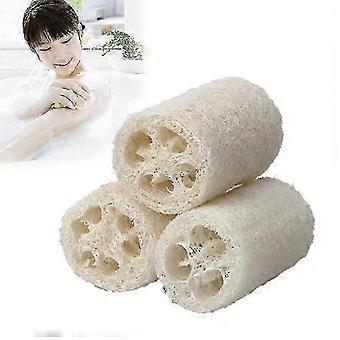 3pc Natural Loofah Bath Shower Sponge Brushes Body Back Brush Scrubber Horniness Remover Bathing Mas
