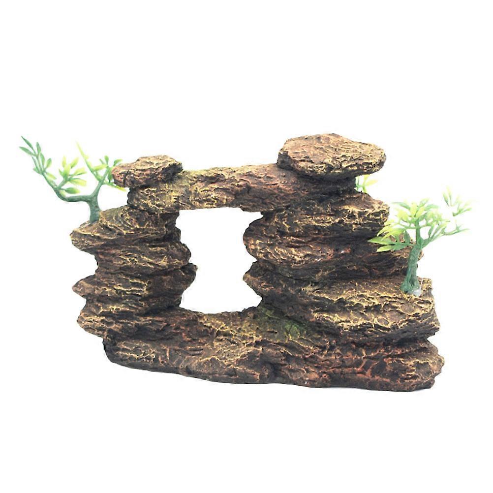 Fish Tank Rockery Landscaping Resin Aquarium Decor Realistic Modeling Aquarium Accessories 1Set