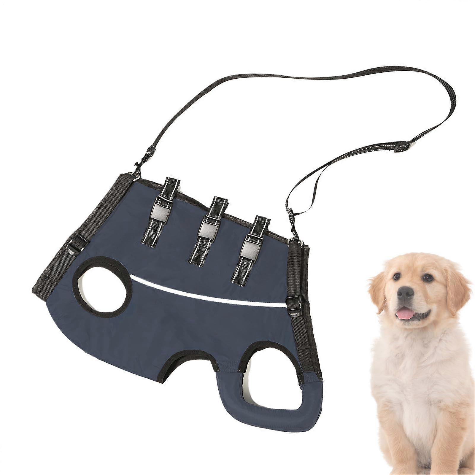 Dog Lifting Harness | Adjustable Support & Recovery Strap for Dogs with Hind Leg Weakness, Seniors, Disabilities, Injuries, Navy Blue