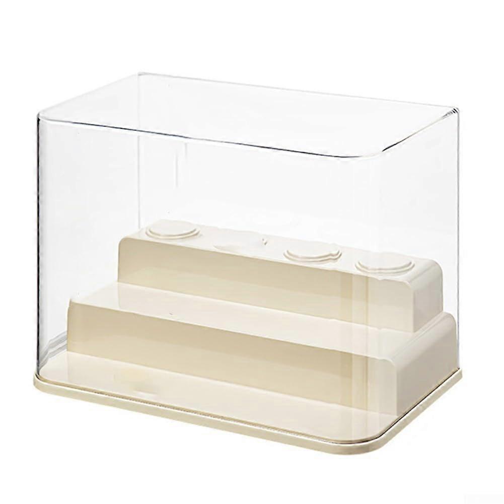 A reliable plastic storage box keeps toys clean with stylish transparency.'