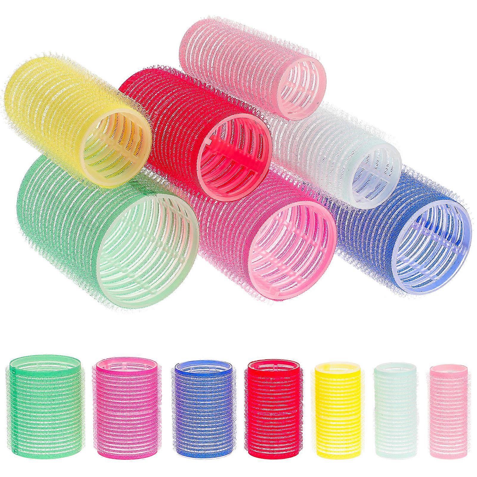 Curl Rollers Hair Curler For Women Diy Hair Tool Cylindrical Shape Damage Reduction Assorted Color 6.2X4cm 14Pcs