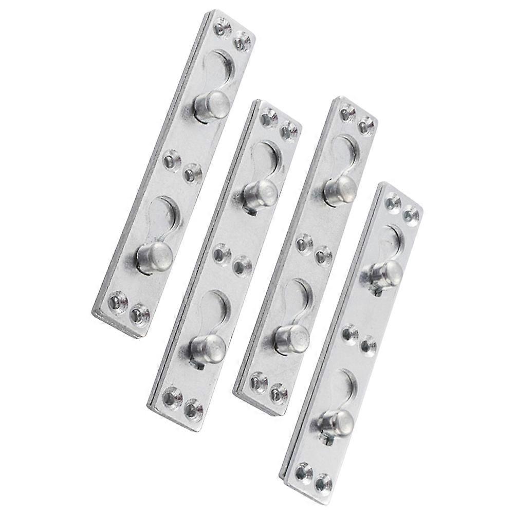 Thicken Hinge 4Pcs Silver Rust-Resistant Bed Gemel Connecting Hinge Home Use Accessories