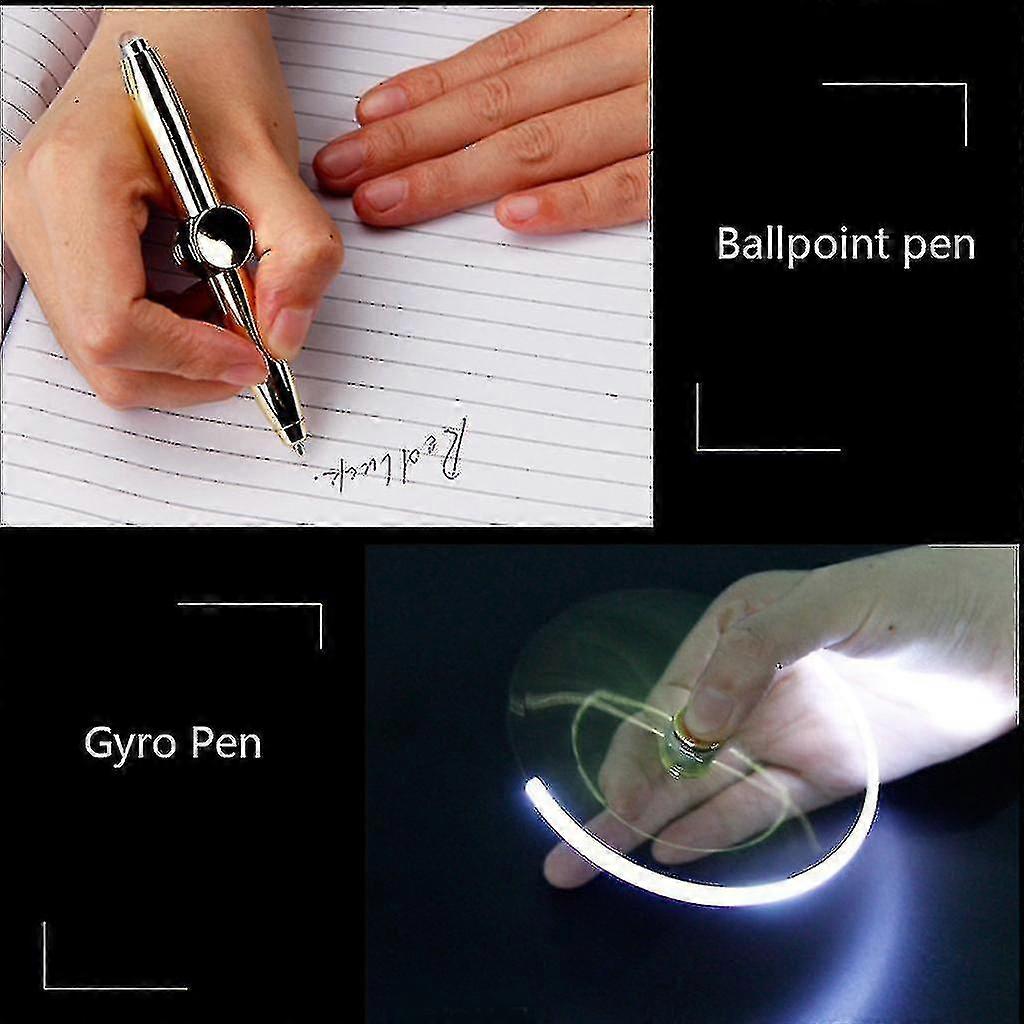 Fingertip Fidget Pen Easy Rotating Decompression Toy Spinning Tops for Schools - Rose Gold