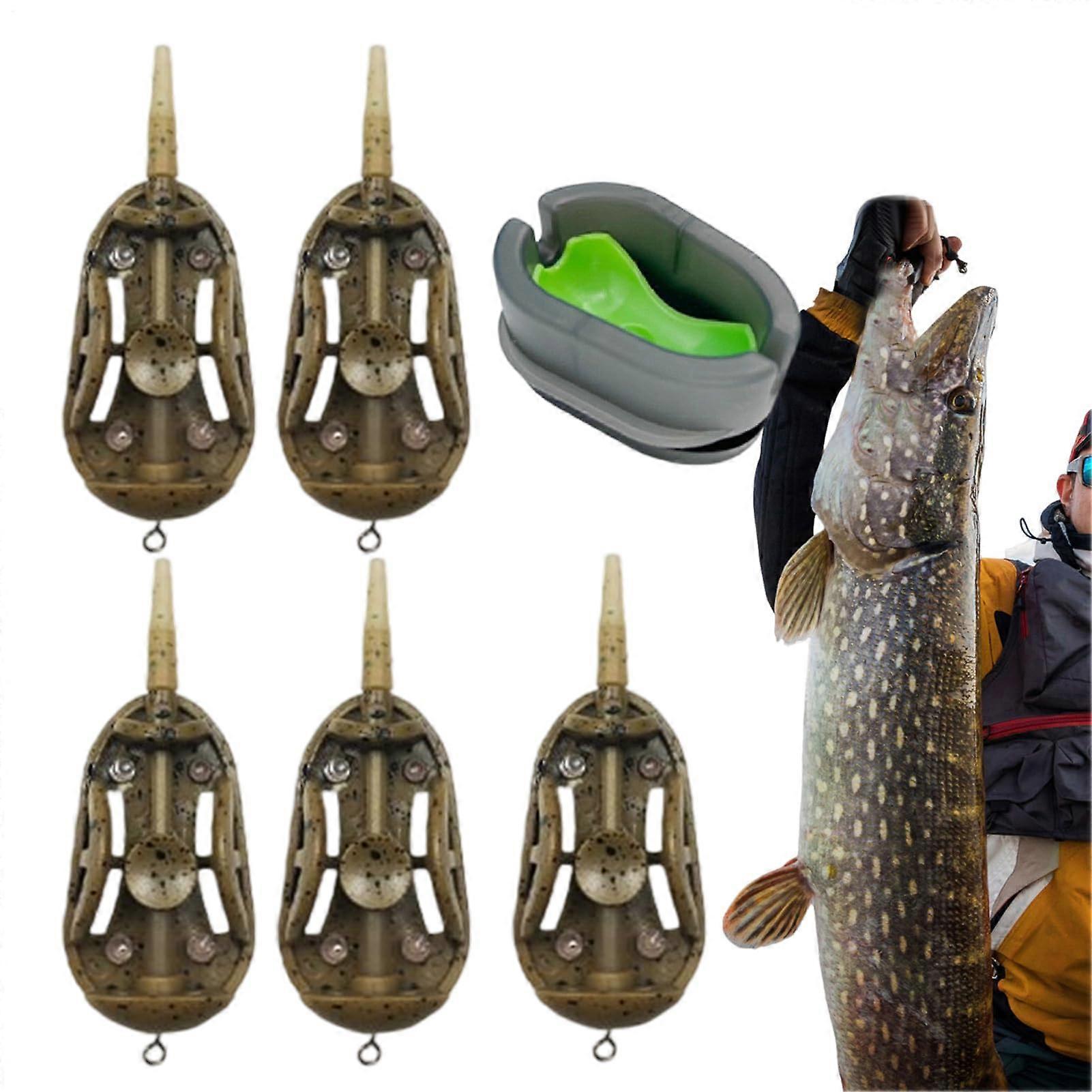 Karpfen Method Feeder Method Feeder Rig Set Fishing Accessory Set with Stainless Steel Quick Release for Use in Ponds, Lakes, and Rivers