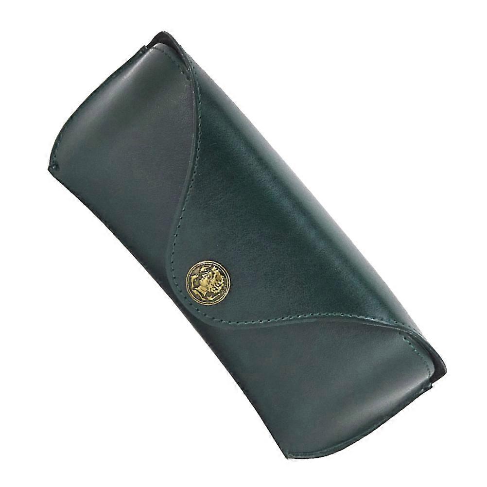 Simple Design Handmade PU Glasses Storage Bag Green Retro Style Packet 1Pc