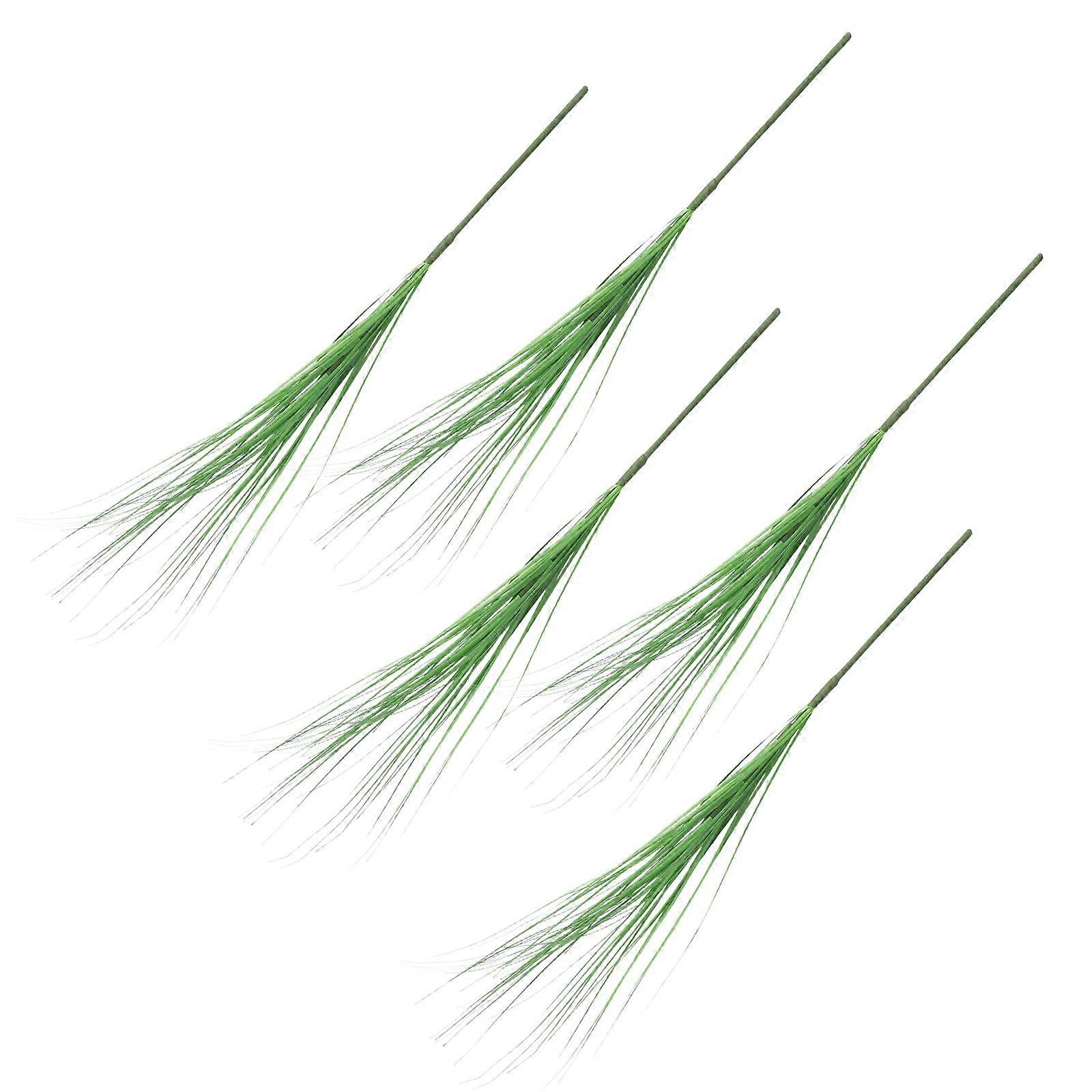 5Pcs Vivid Simulation Grass Decors Green False Onion Arrangement
