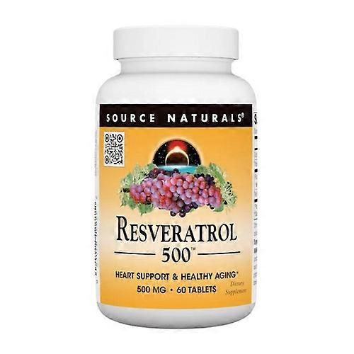 Source Naturals Resveratrol ,500 mg ,60 Tabs (Pack of 1)