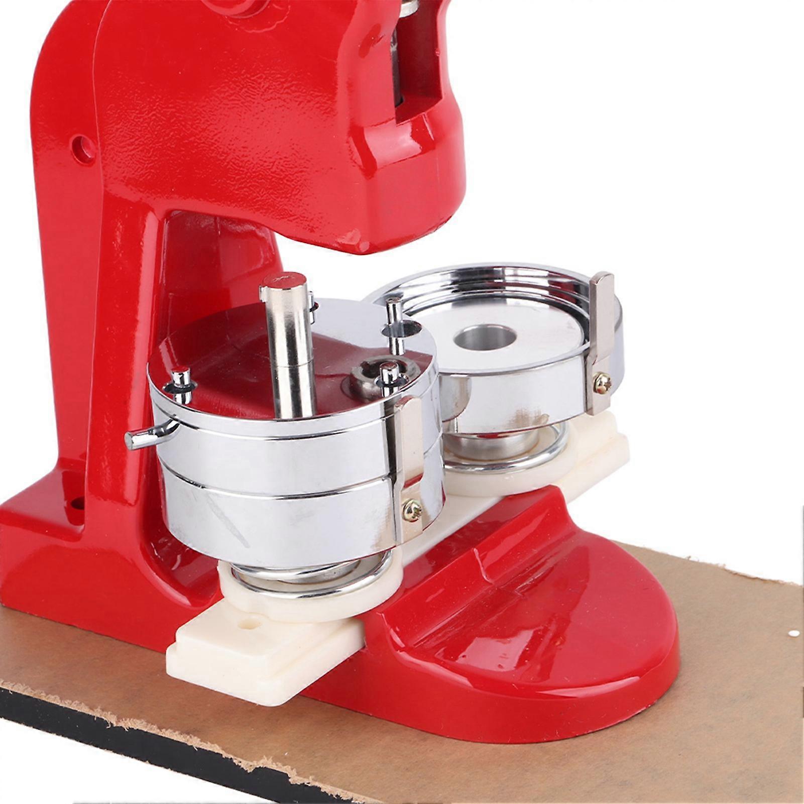 Badge Machine 58mm Hand Punch Press Tool with Aluminum Alloy Sliding Mold + 500Pcs Buttons