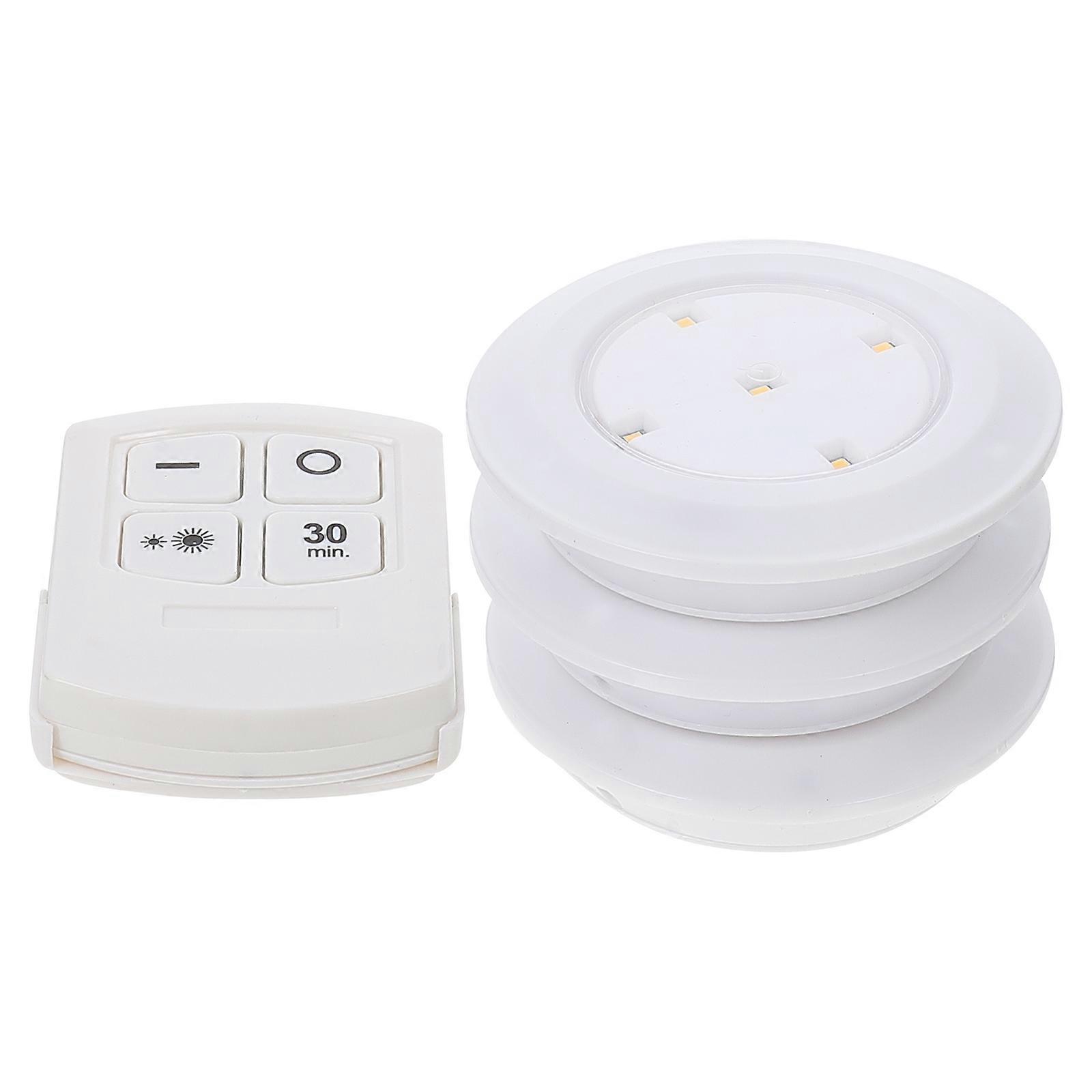Remote Controlled Led Lighting Cabinet Light Dimmable White Round Shape For Bedroom 1Set