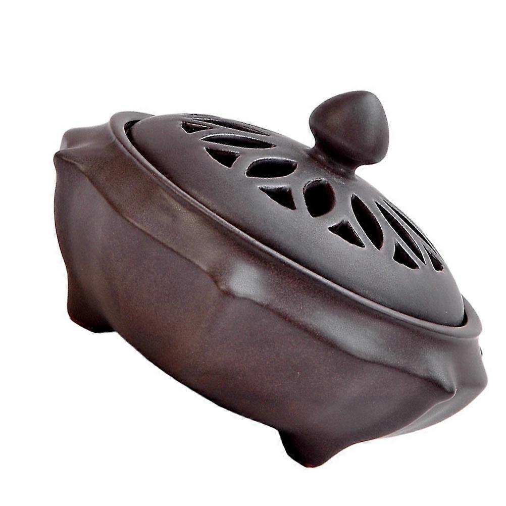 Retro Censer Holder Ceramic Material Aromatherapy Support Combustion Home Office Use 1Set