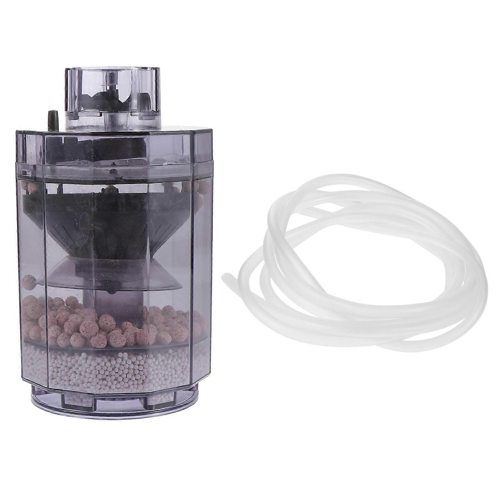 Fish Filters For Tank Mini Filter 16X8.5X8.5Cm Dark Grey Abs 1 Set For Fish Poop Removal And Oxygen Supply In Aquarium