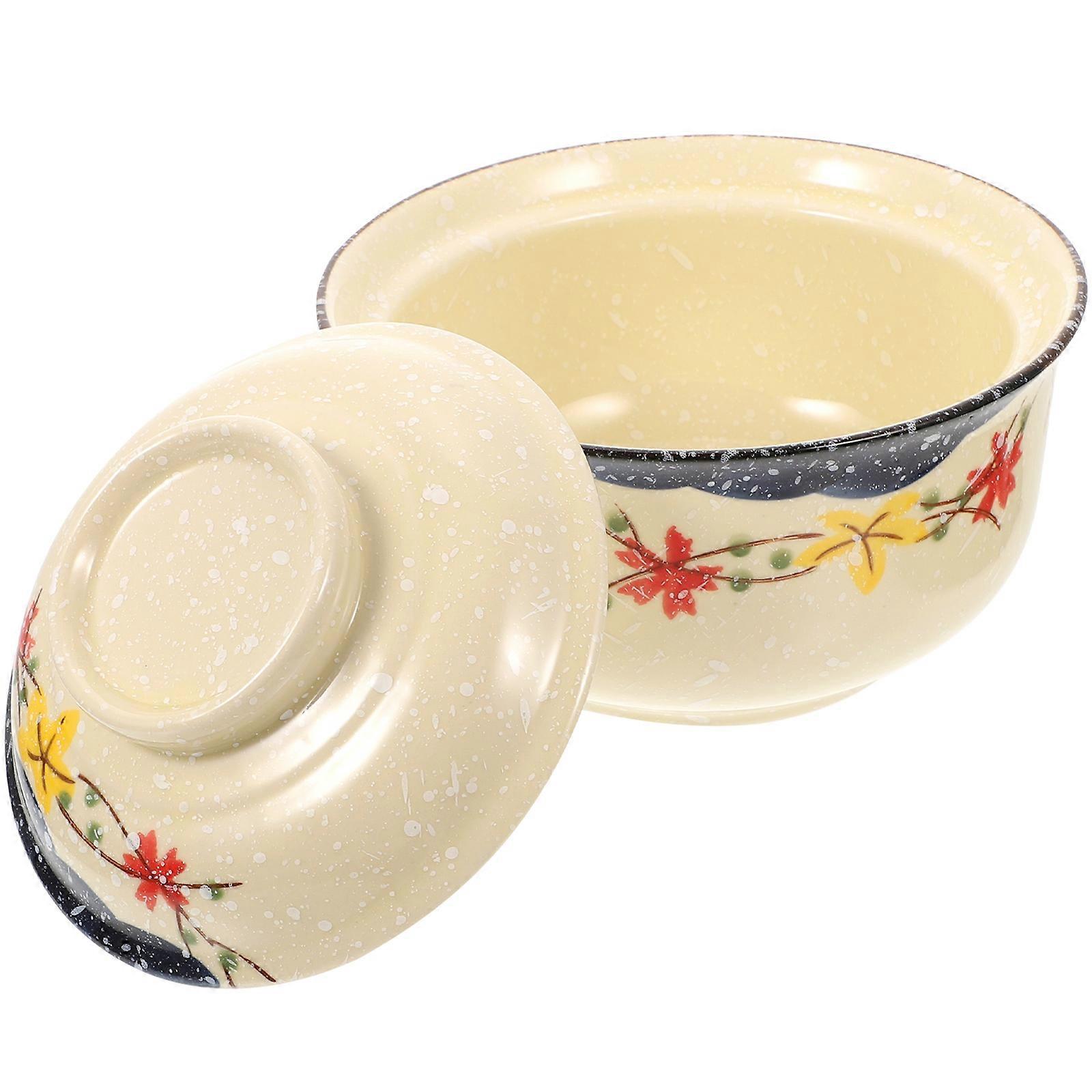 Ramen Noodle Bowl Ceramic Multi-functional Microwave Safe 1Set