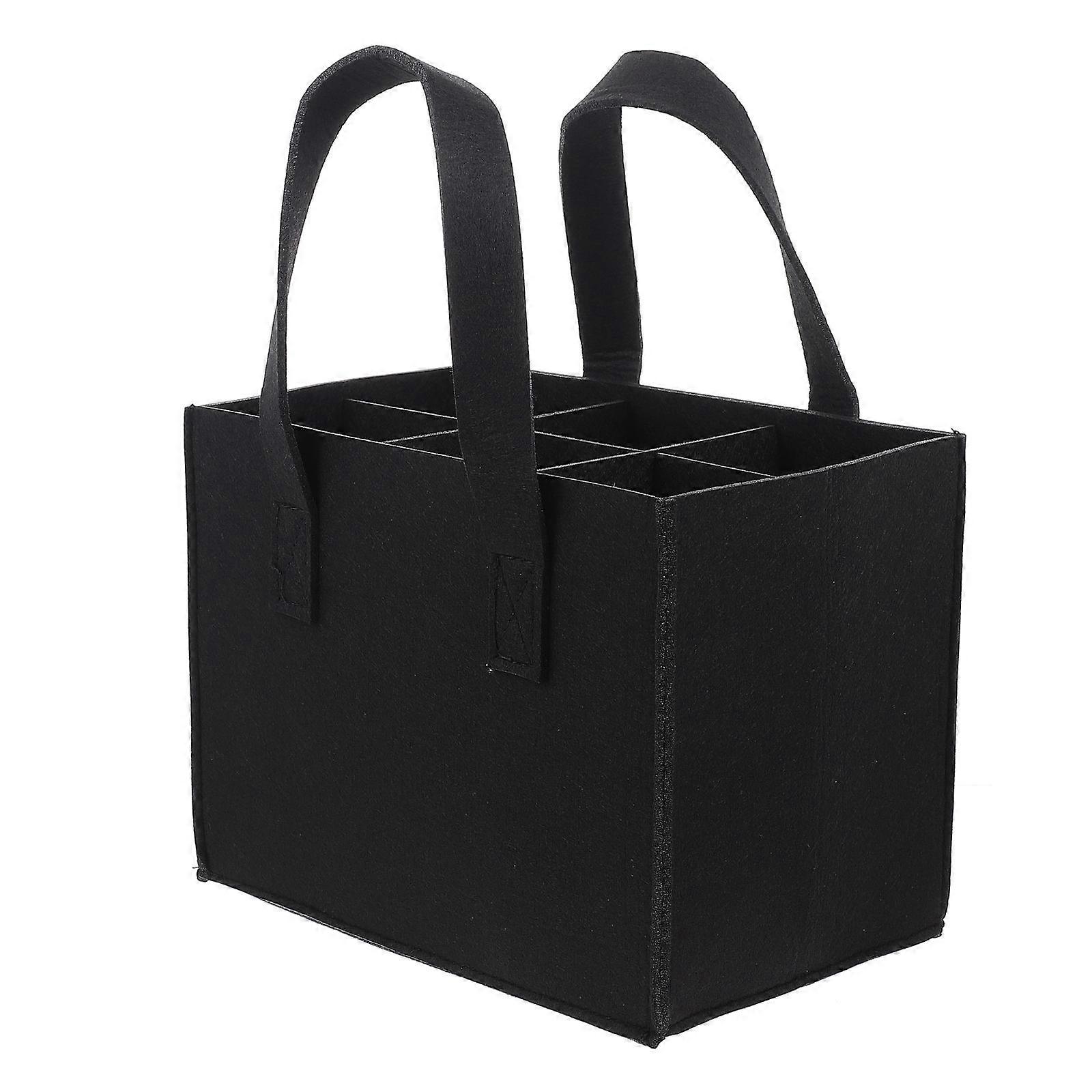 Here's a polished product description for your **Portable Felt Carrier Bag with Removable Divider**:
**Stylish Portable Felt Carrier Bag –