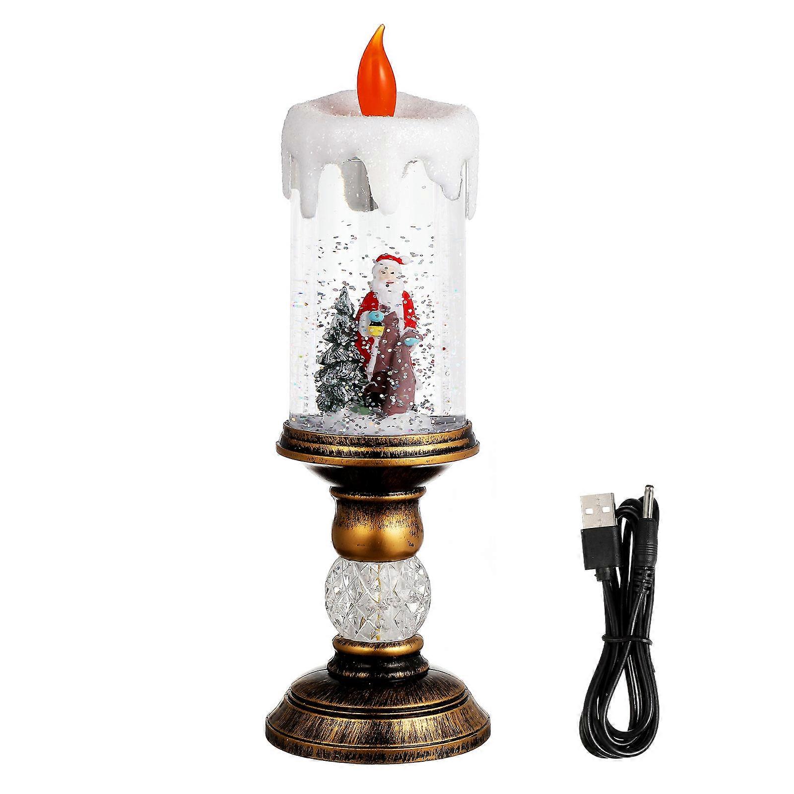 Christmas Candle Lamp Simulation Candle Light Decorative Night Light Tabletop Lamp