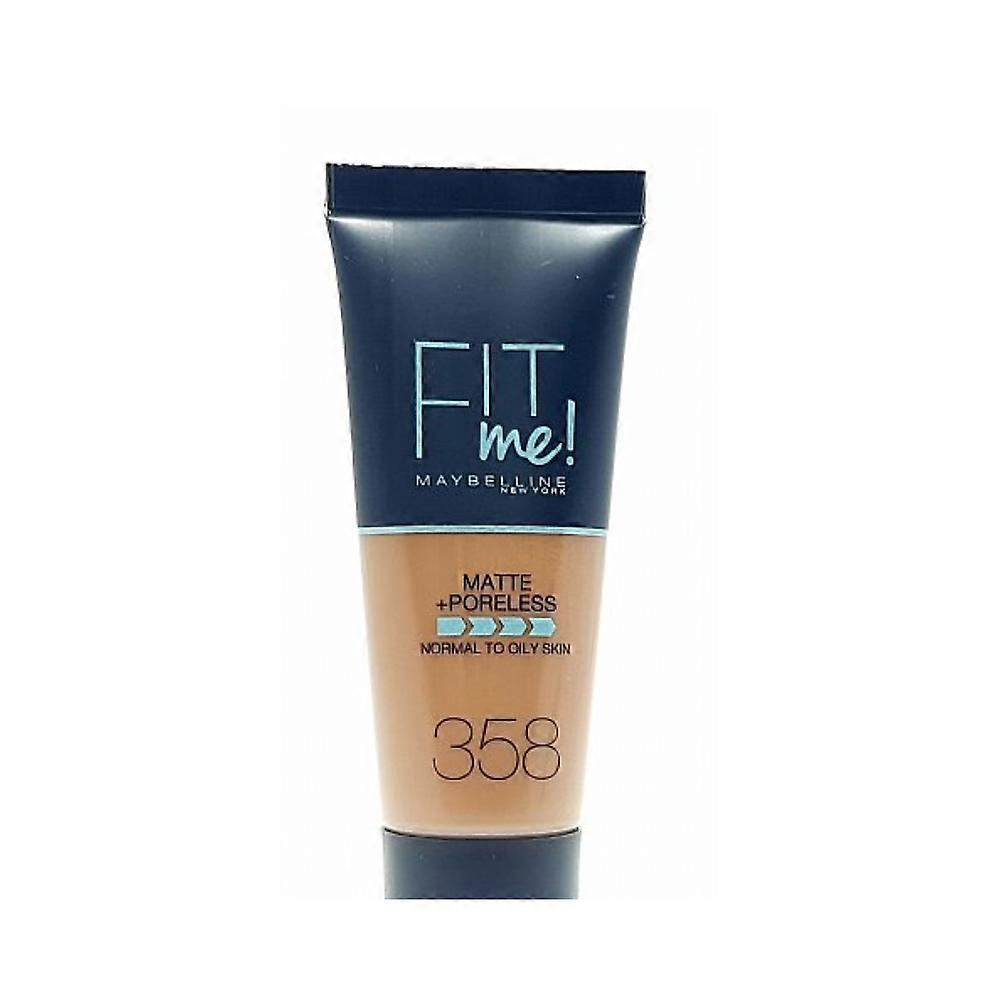 2 x Maybelline Fit Me Matte + Poreless Foundation 30ml - 358 Latte