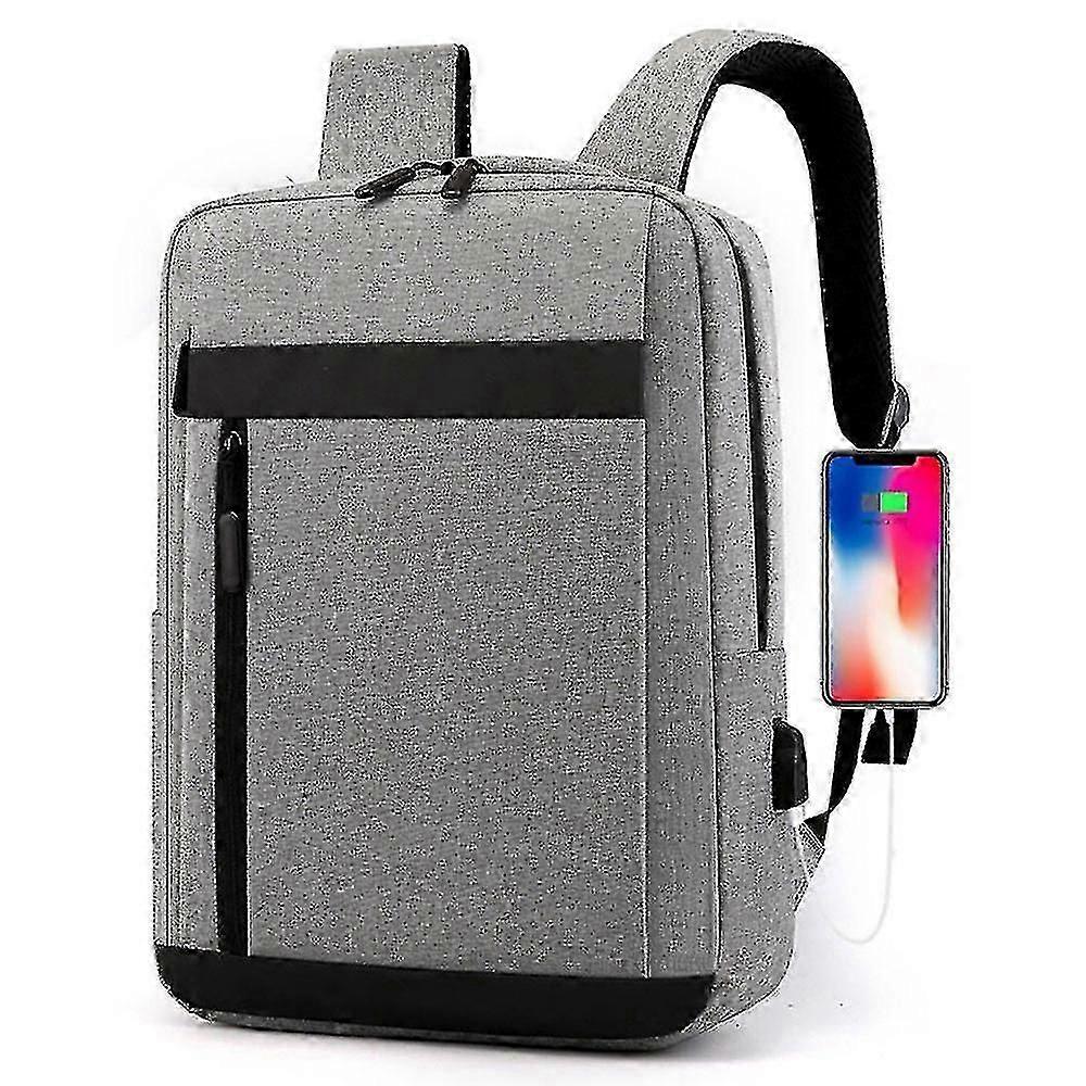 business usb interface computer travel backpackgrey