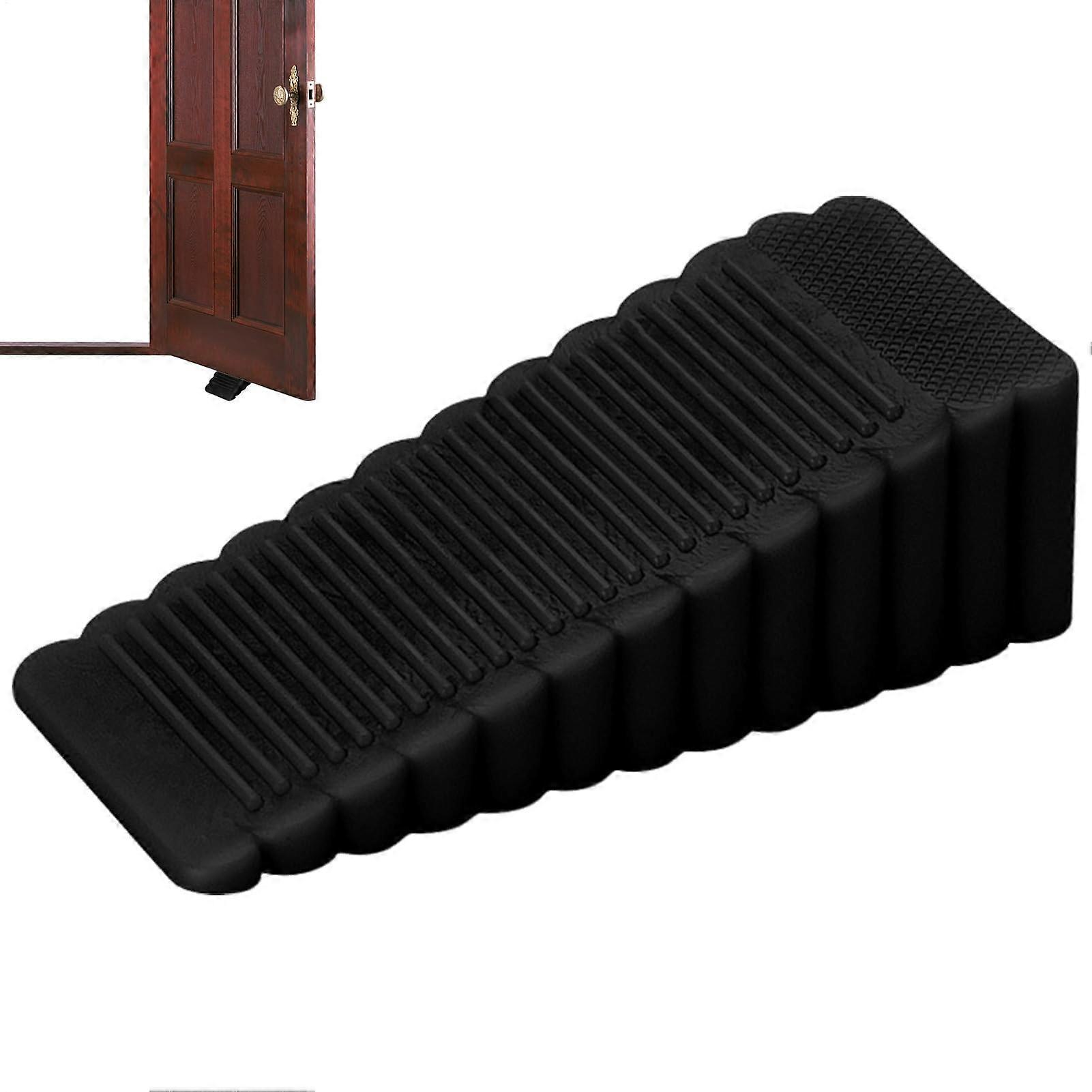 Door Stopper Rubber Door Wedge, Compact Door Stopper Flexible Door Blocker Without Scratches, Stackable AntiSlip Safety Design