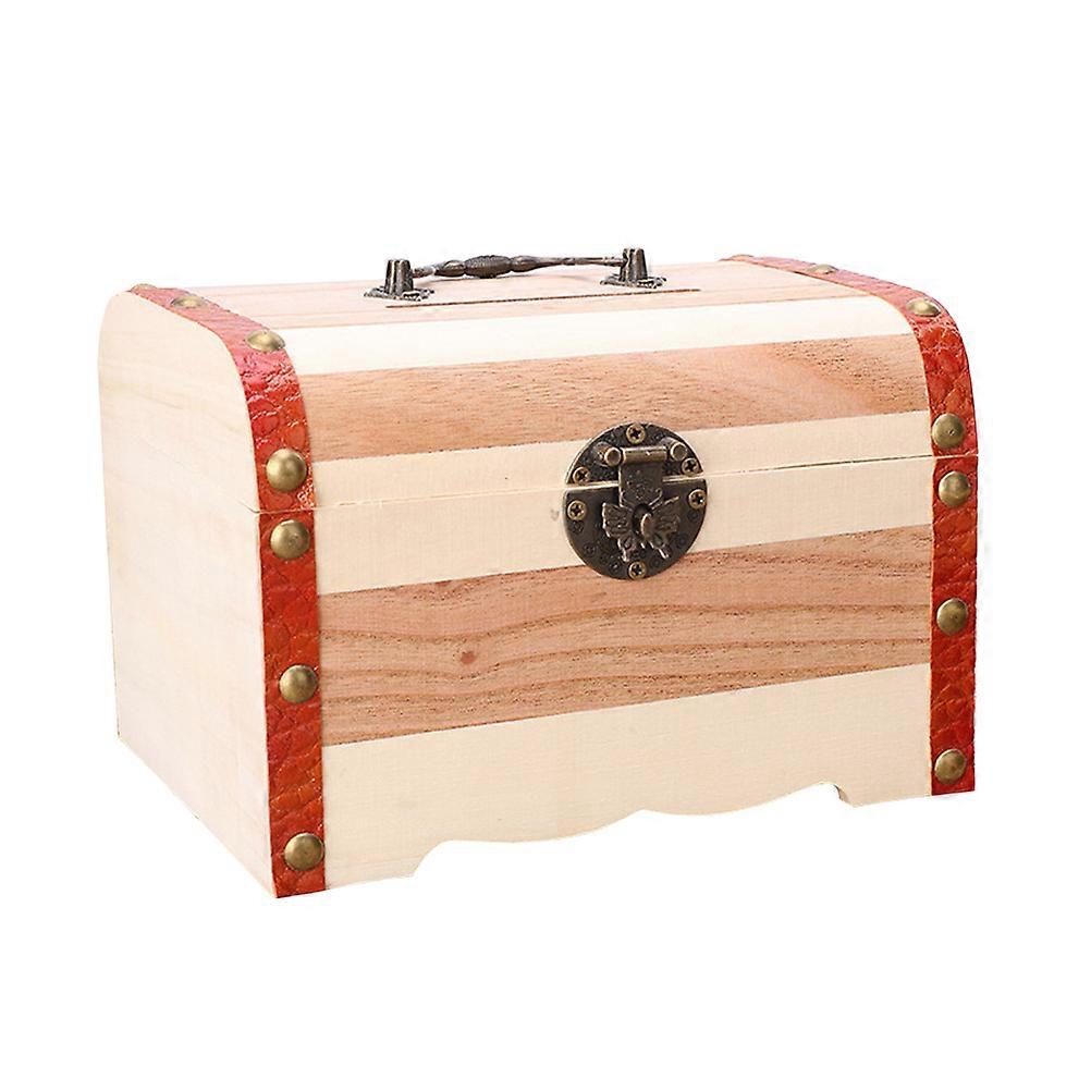 Box With Lock Retro Money Box Storage Box Home Use Small 145 X 100 X 95mm 1Pack