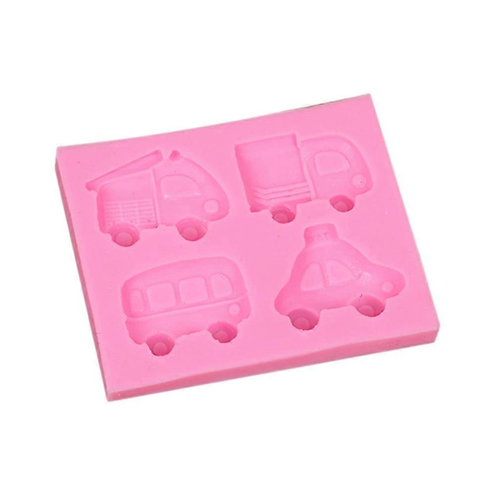 Cake Jelly Molds Bus Fondant Mold Diy Projects Hobbyists Pink Color 8x6.4x1 Shaping 1Set