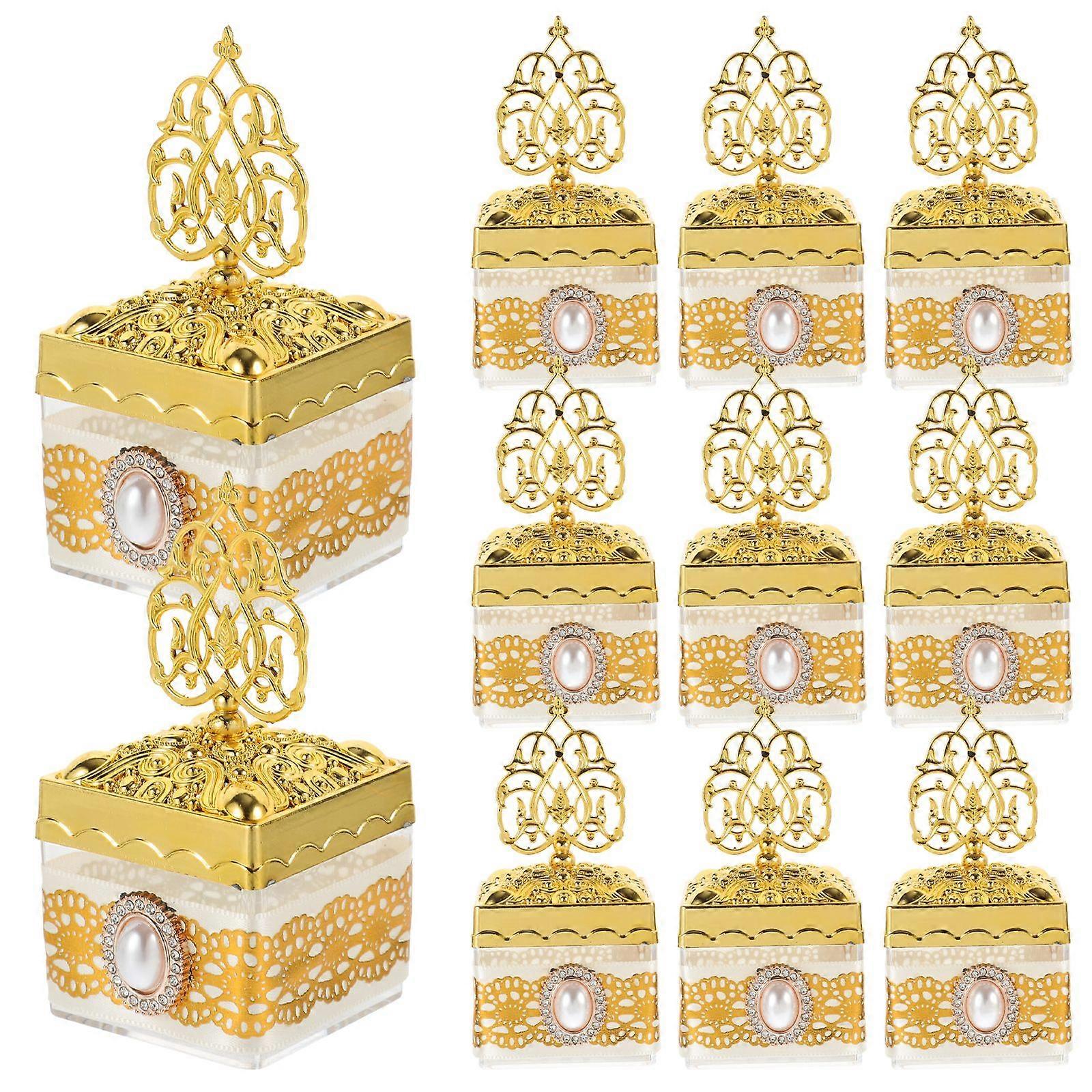 12pcs Candy Boxes Reusable Candy Storage Boxes Elegant Storage Boxes Wedding Favor Boxes