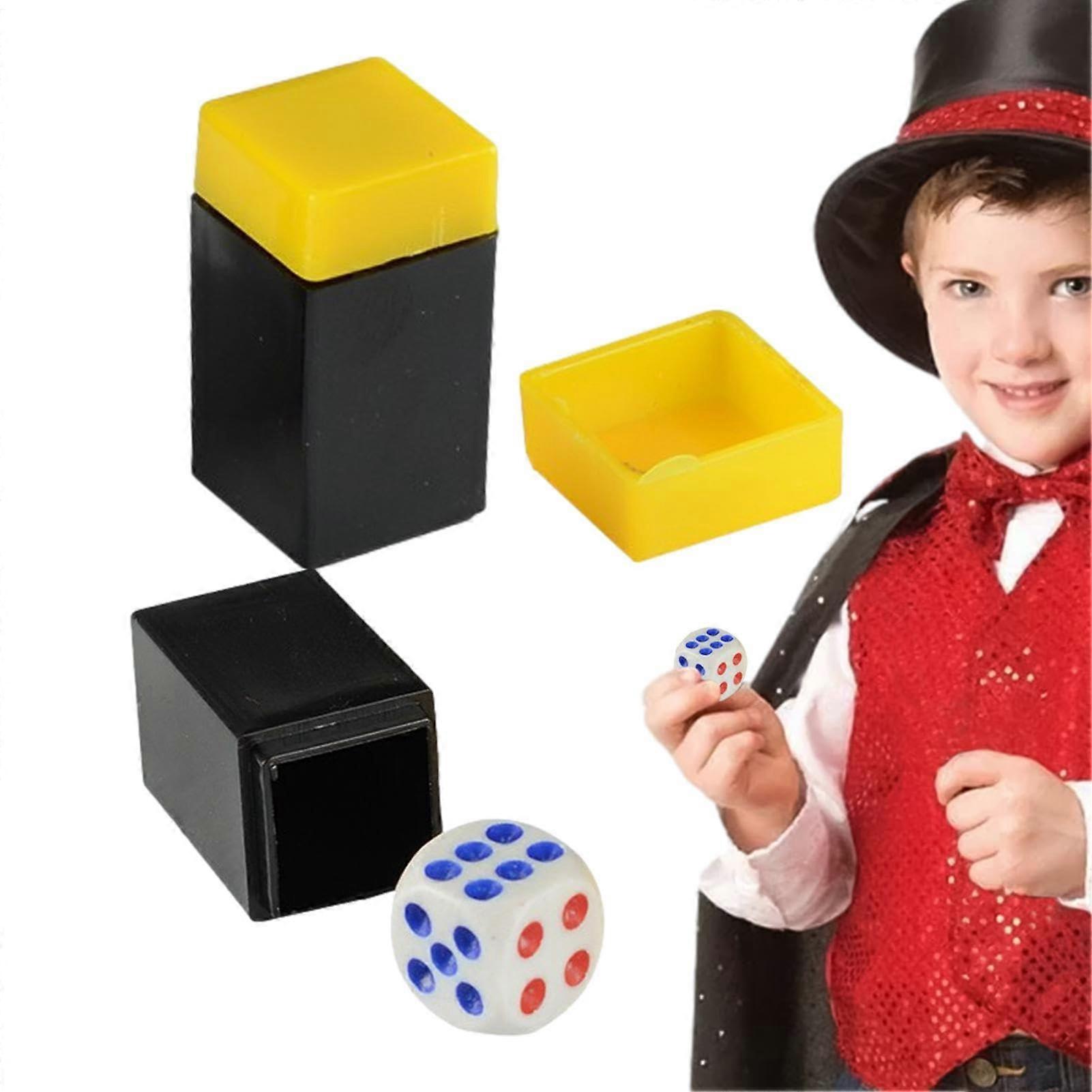 Würfeltrickspiel - Classic Trick Dice Game for Adults - Stage Illusion Props - Small Clairvoyance Dice with Number Switching