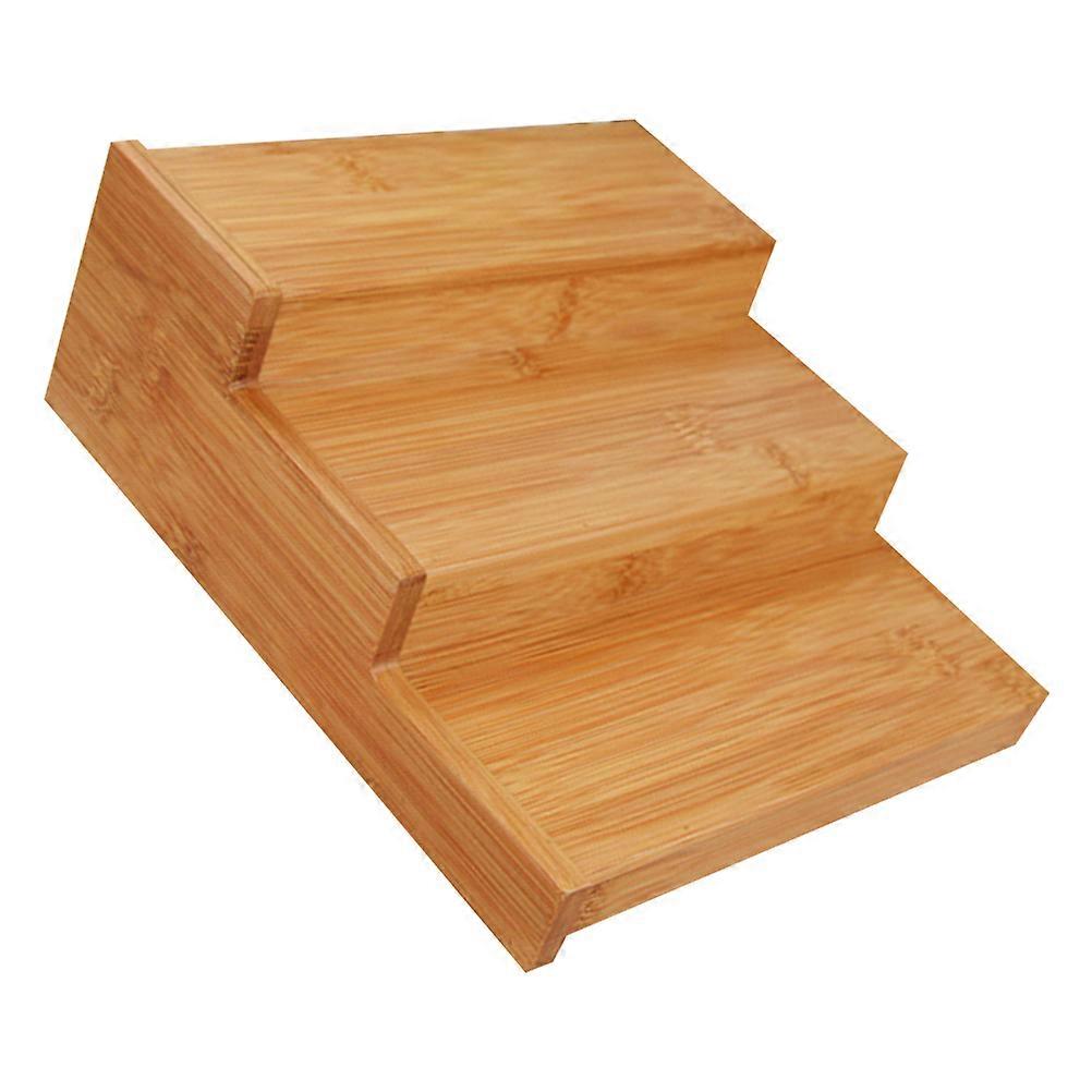 Telescopic Bamboo Kitchen Spice Rack, Multi Function Tabletop Organizer for Seasonings, Space Saving Design for Countertops and Cabinets