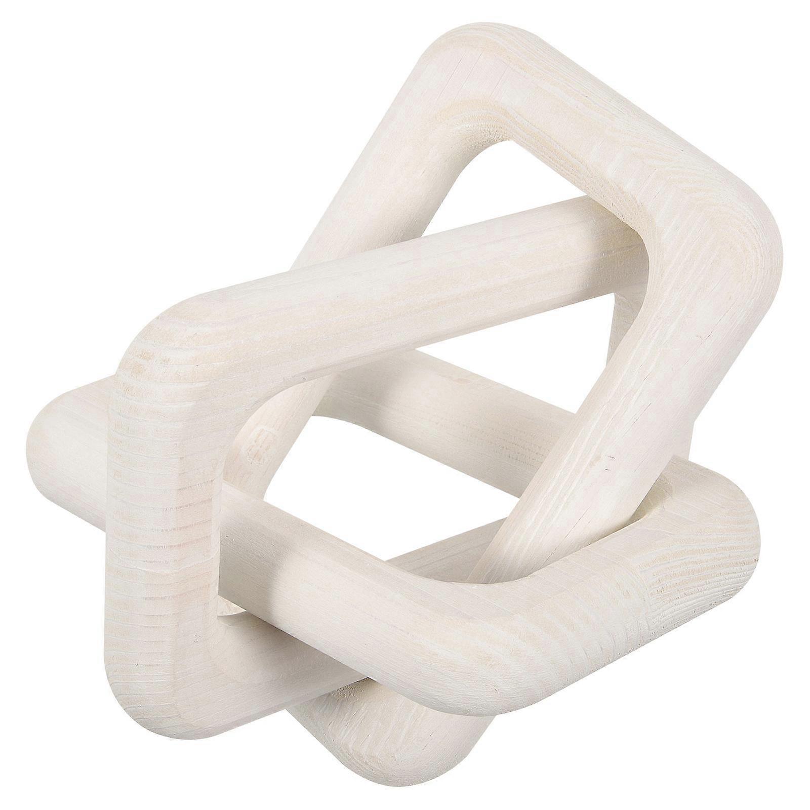 Rustic Home Decor Wall Hanging Wood Chain Link Minimalist Design 14.5x14.5cm Pine Wood Square 1Pack