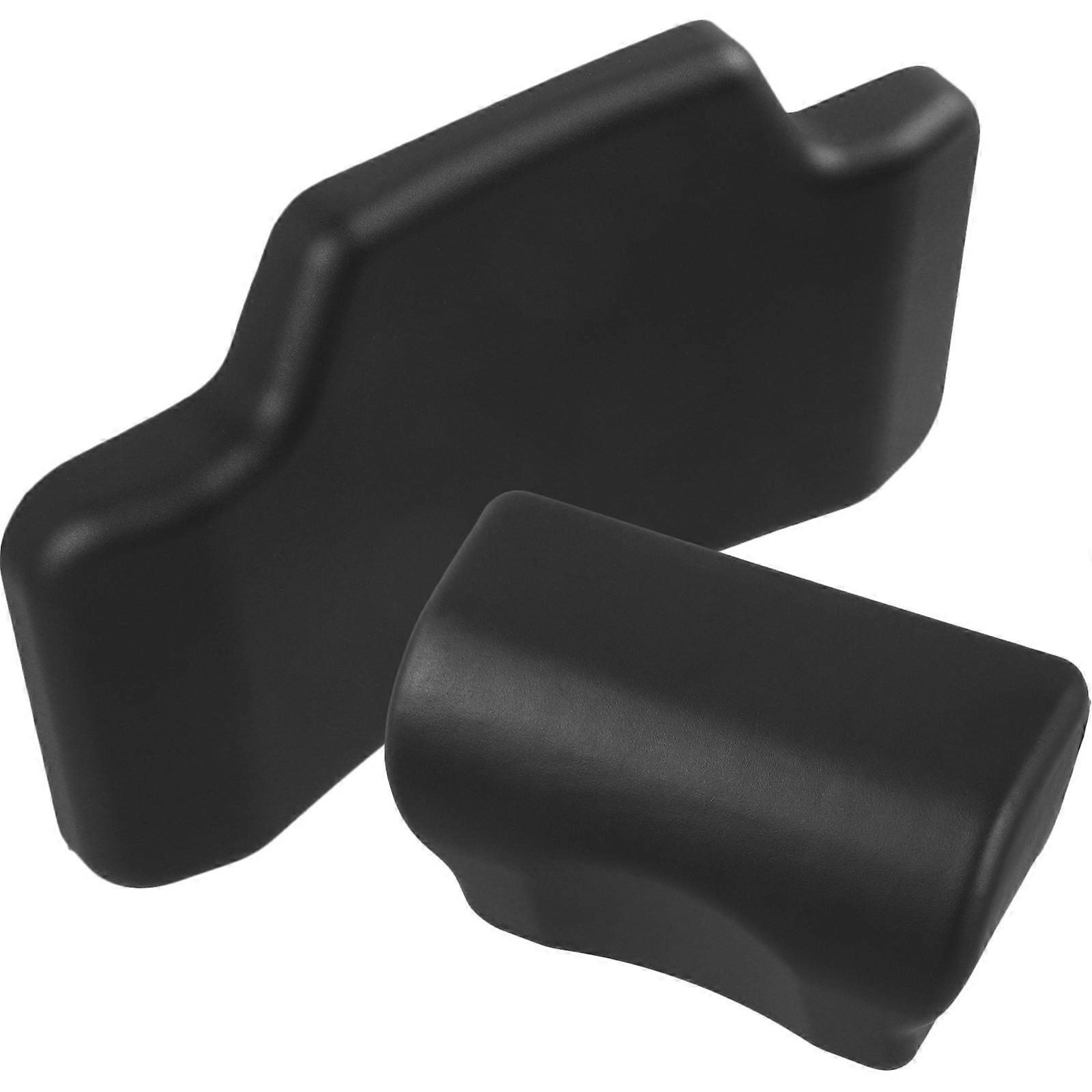 Motorcycle Supply Back Rest Pillow Trunk Backrest Pad Lumbar Support Black 1Set